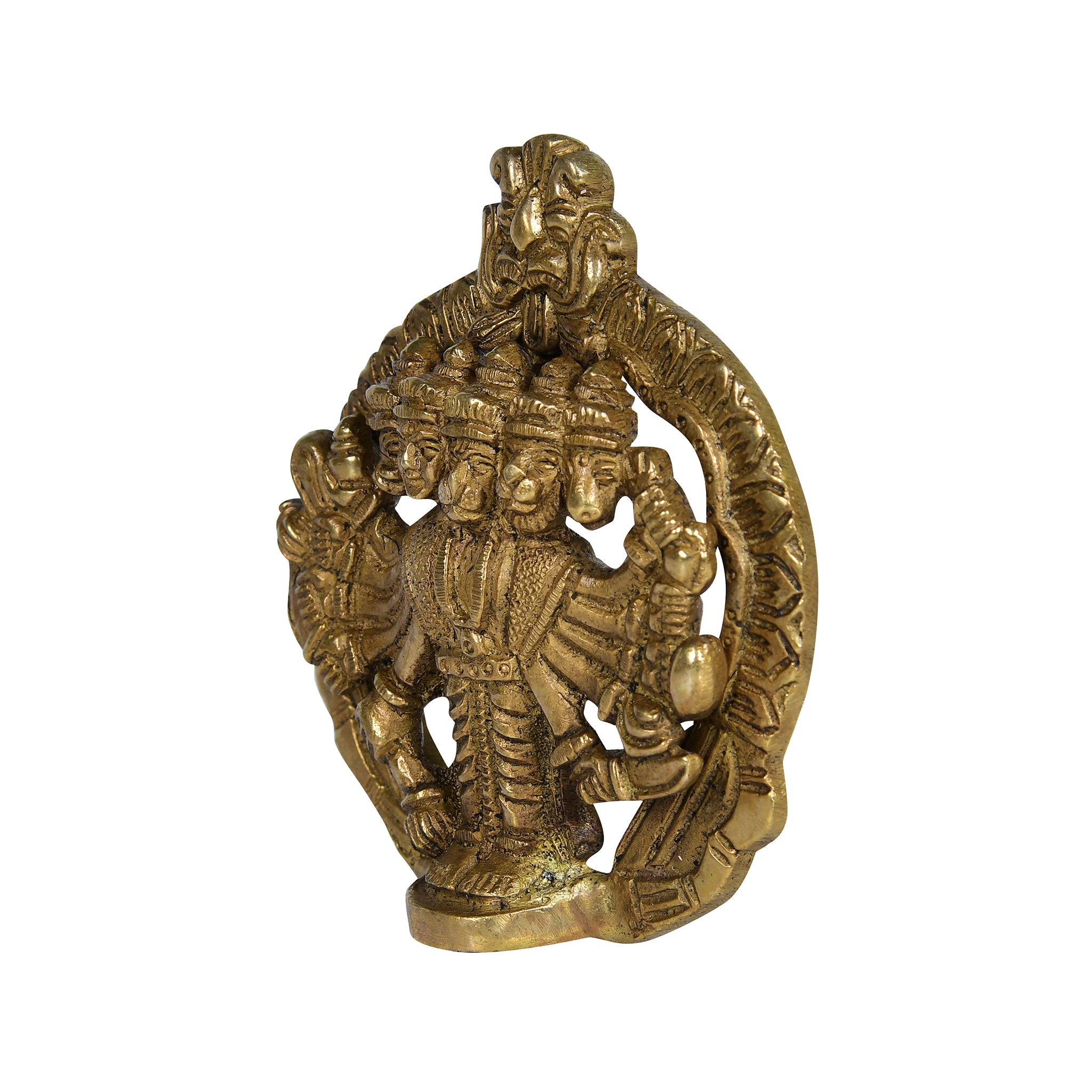 Brass Hanuman Ji Wall Hanging - 4" Height