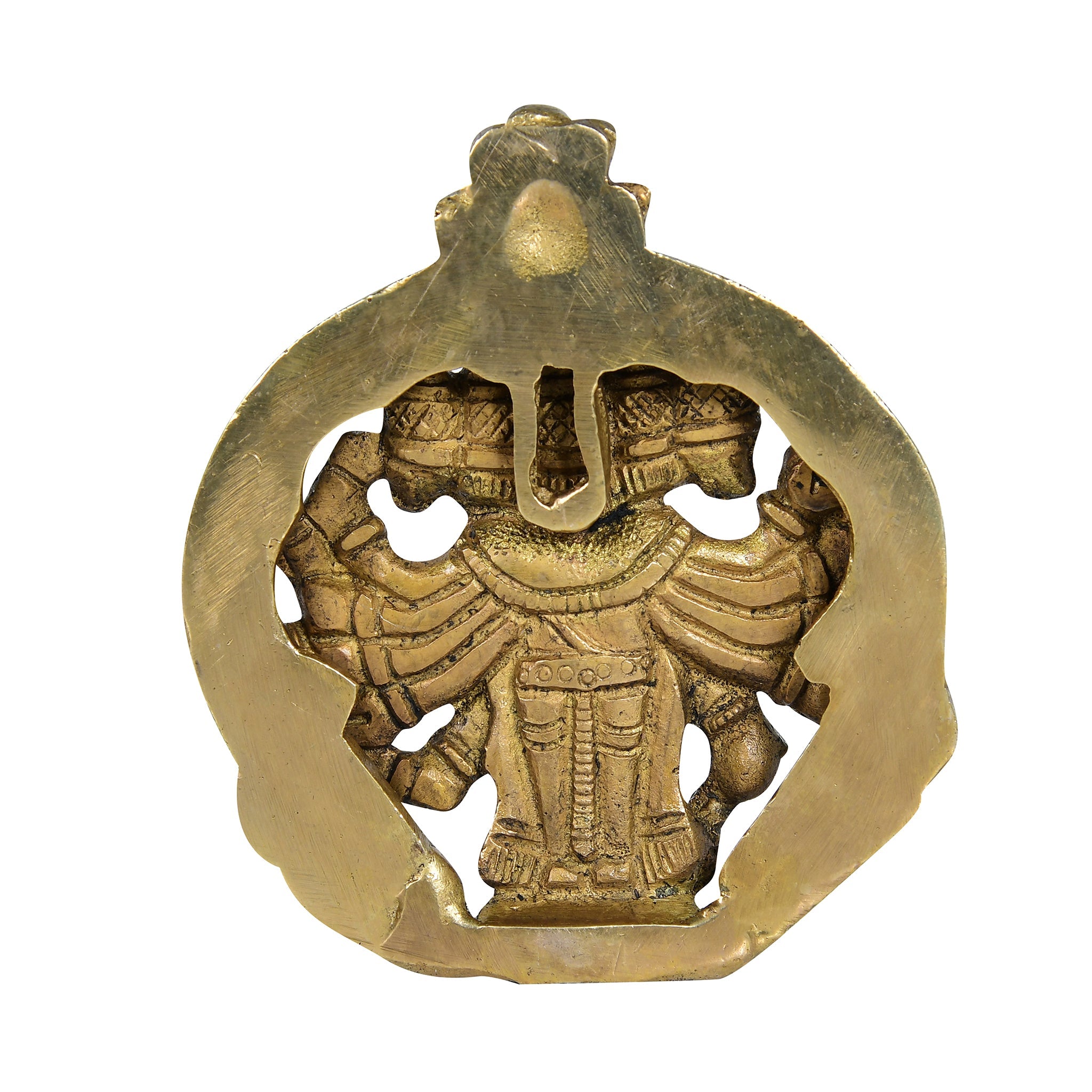 Brass Hanuman Ji Wall Hanging - 4" Height