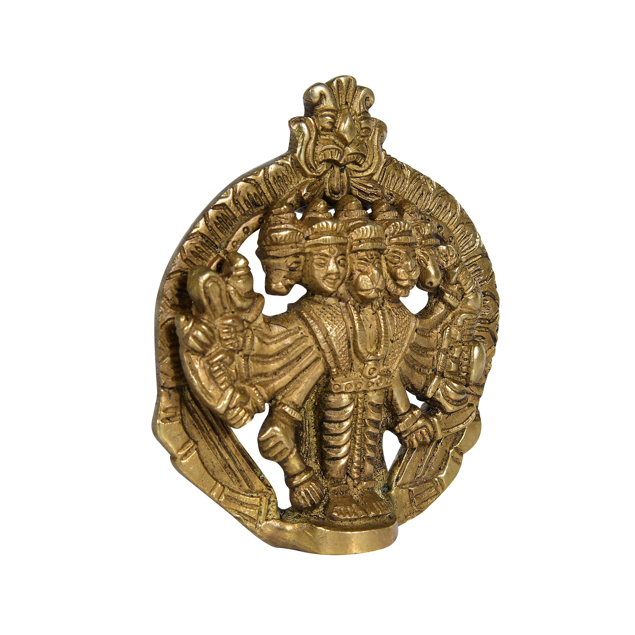 Brass Hanuman Ji Wall Hanging - 4" Height