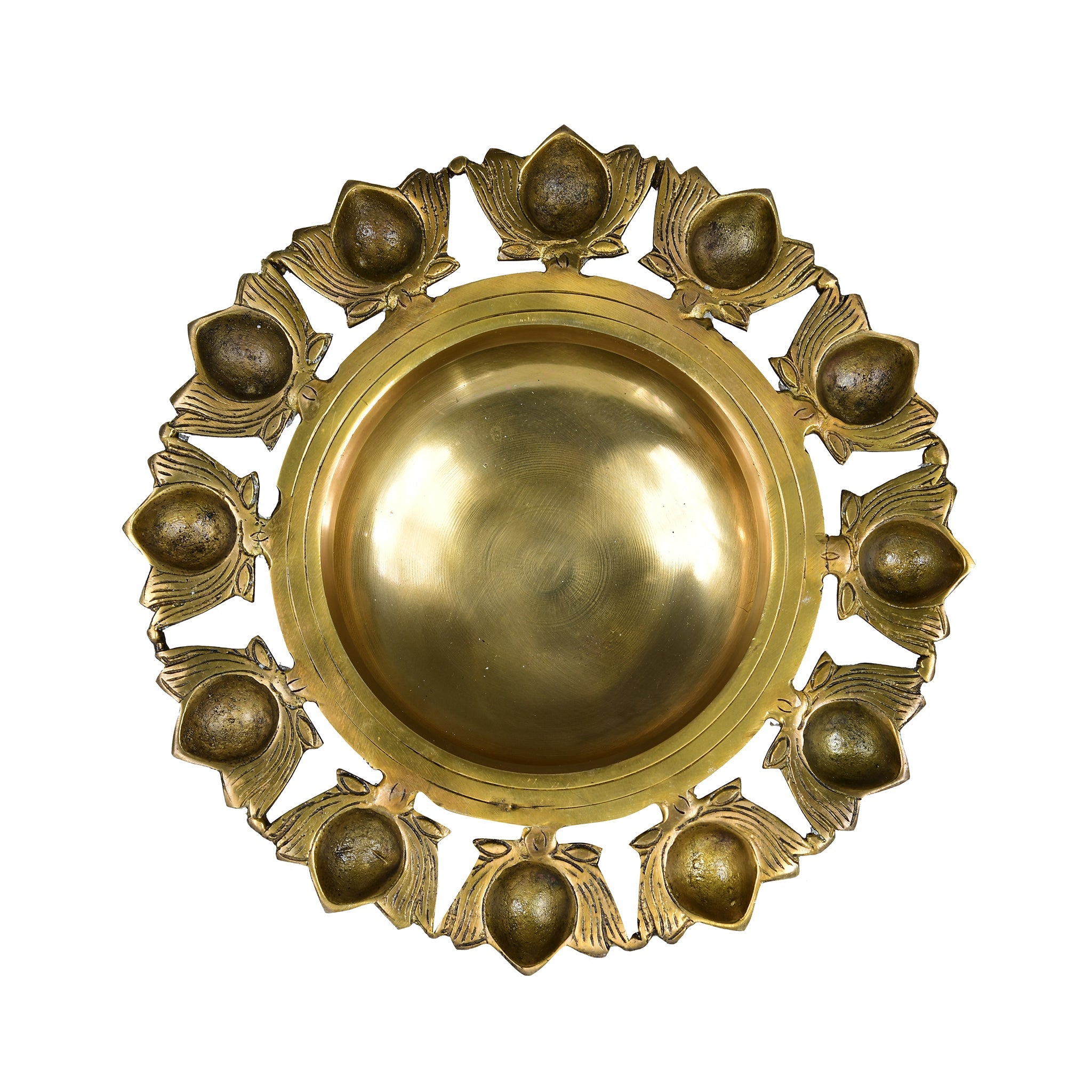 Brass Lotus Urli Bowl – Traditional Decorative Urli for Flowers & Festive Décor