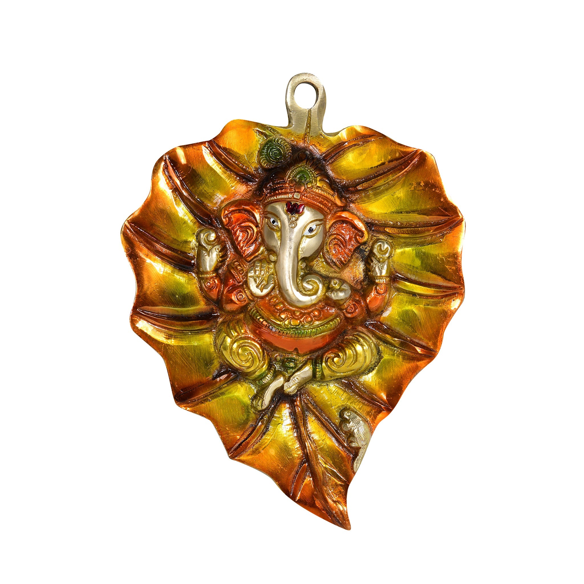 Divine Ganesha Wall Hanging on Peepal Leaf – Auspicious Home & Office Décor