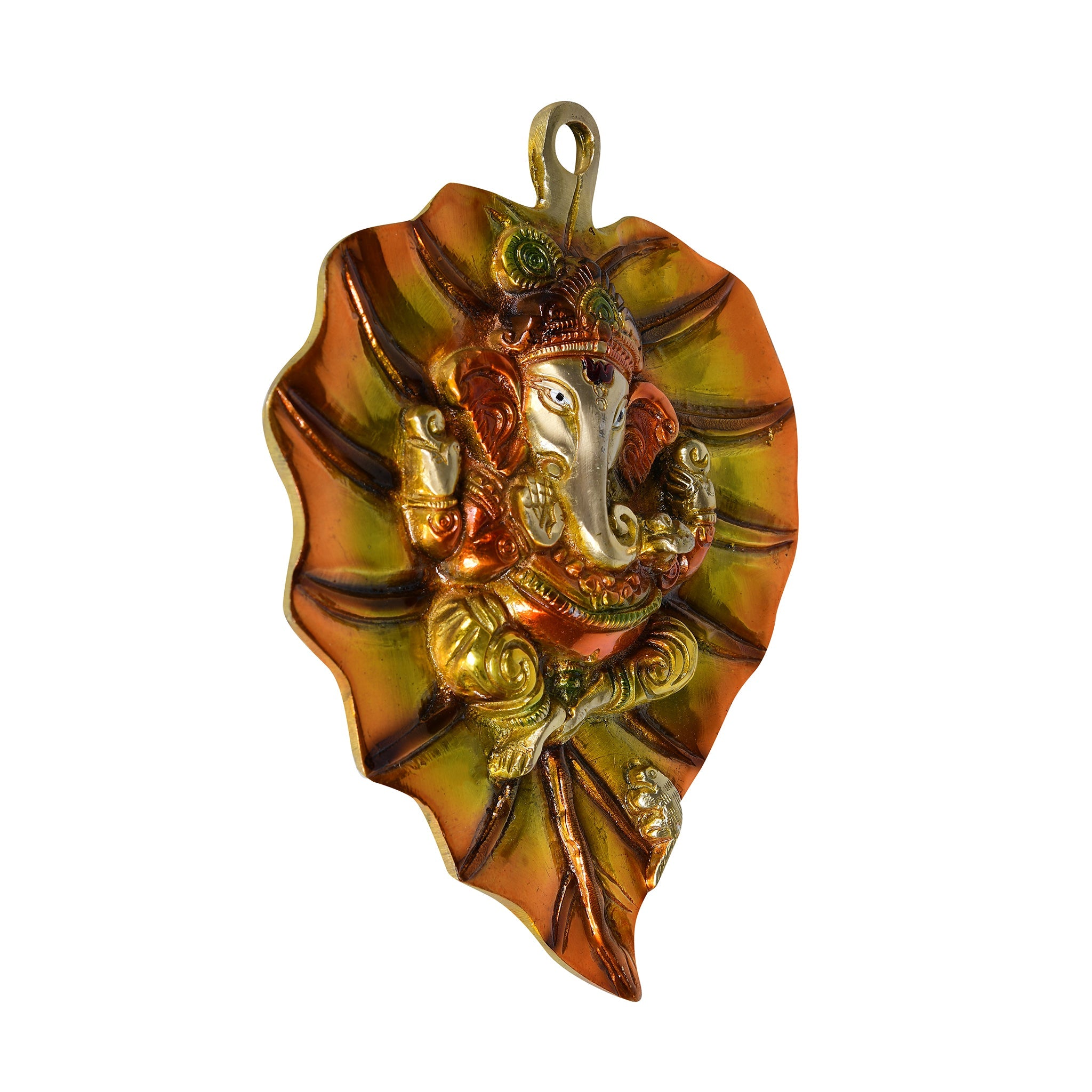 Divine Ganesha Wall Hanging on Peepal Leaf – Auspicious Home & Office Décor