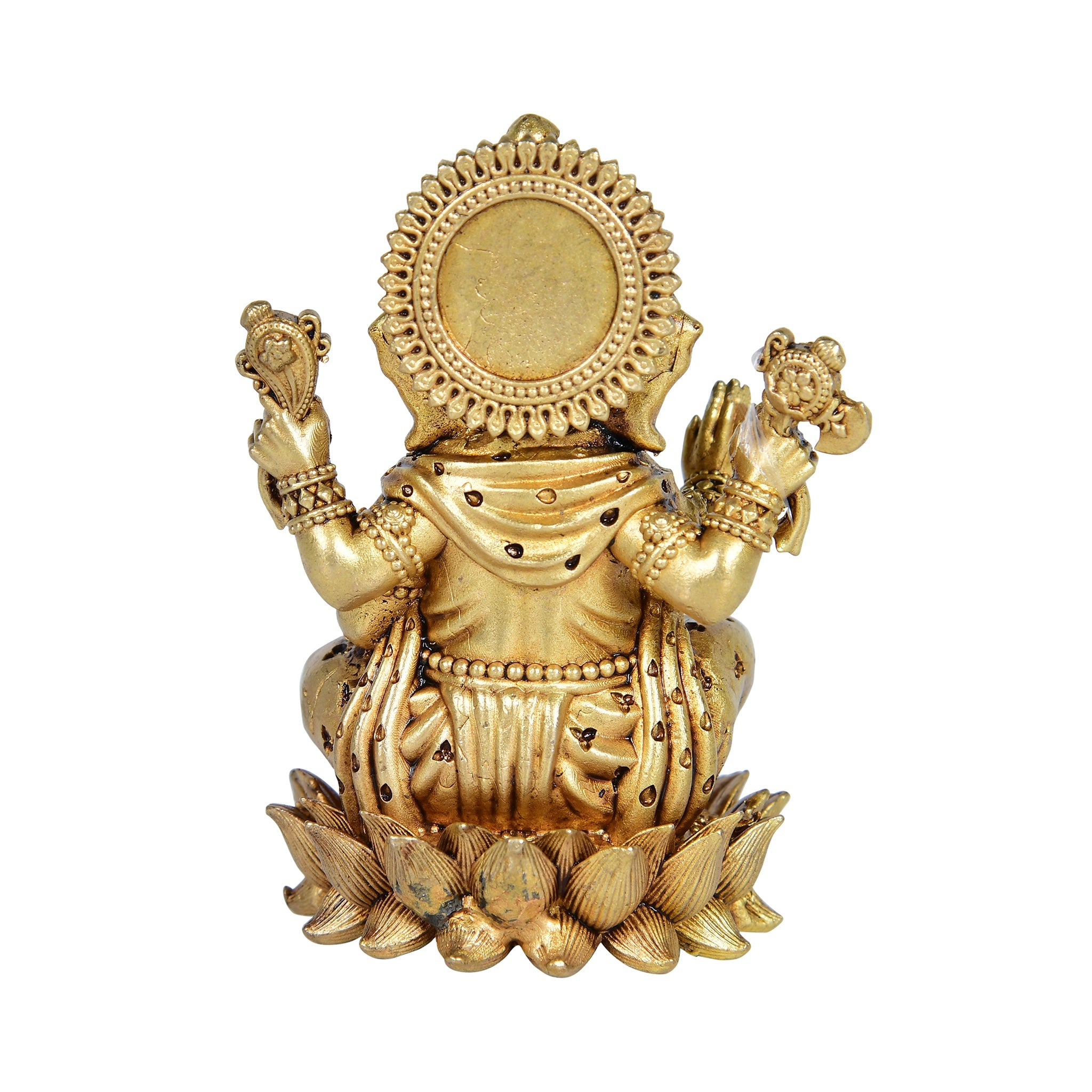 Brass Superfine Ganesh Ji Idol – 3" Height | Small Spiritual Statue for Puja or Decor