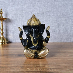Brass Handcrafted Ganesh Ji - 7.5" Height