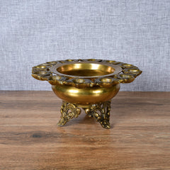 Brass Lotus Urli Bowl – Traditional Decorative Urli for Flowers & Festive Décor