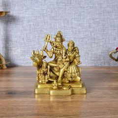 Pure Brass Shiv Parivar - 4" Height
