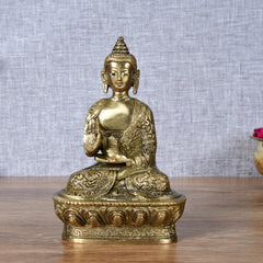 Brass Calm Buddy Buddha Statue - 6.5" Height