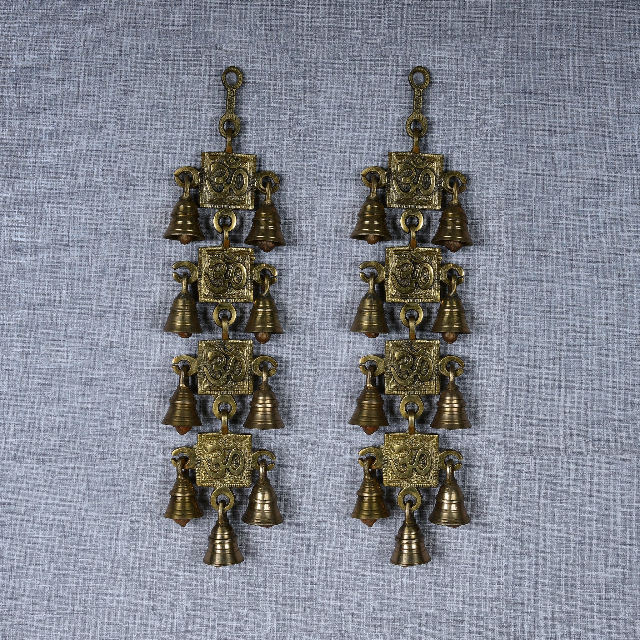 Pure Brass Handcrafted Wind Chimes/Wall Hanging - 14.5" Height