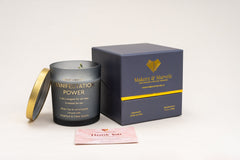 Manifestation Power Crystal Candle | White Tea & Lemongrass Aromatherapy Soy Candle