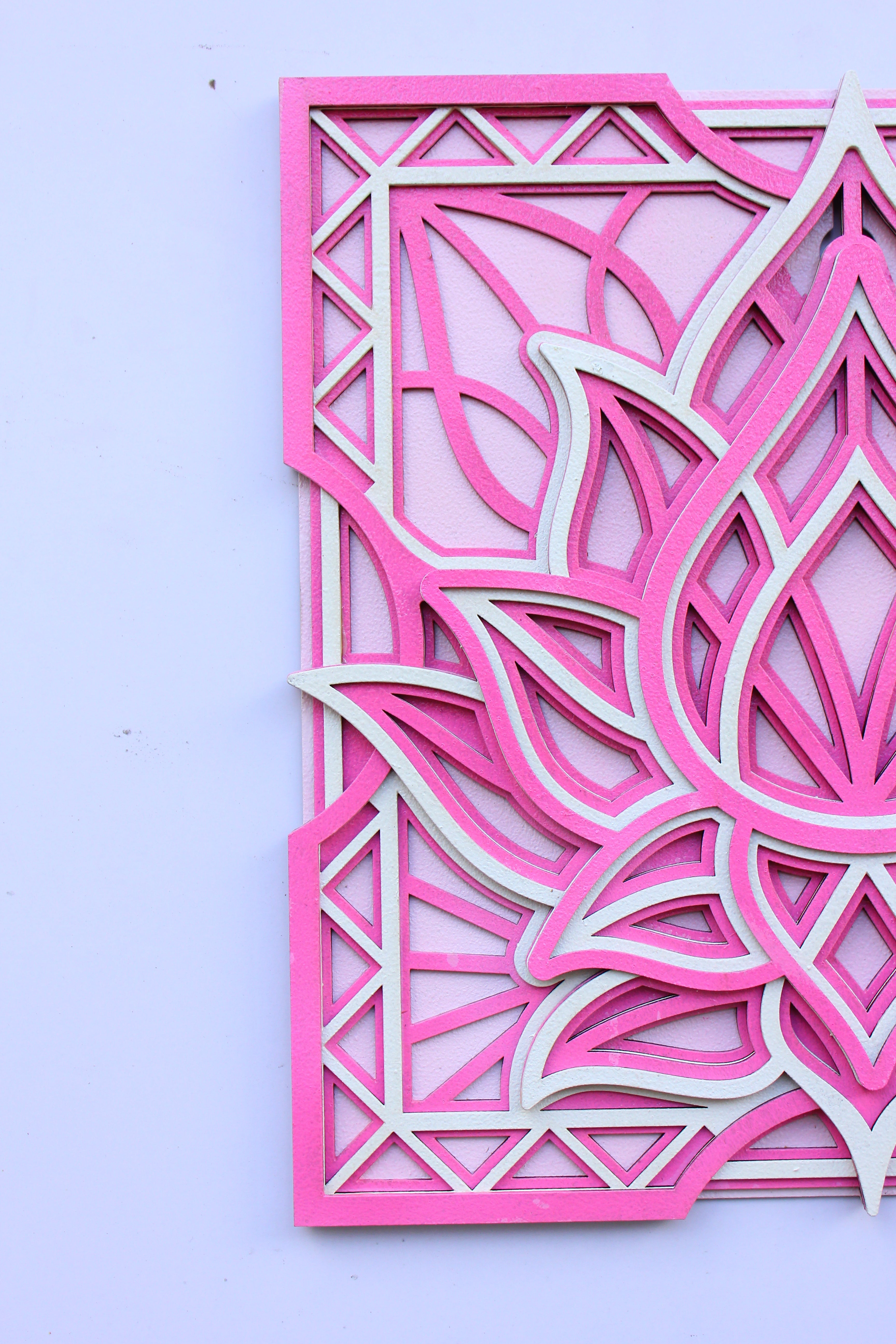 Pink Lotus Mandala Wall Hanging, Peace, Home Decor, Living room, Meditation room