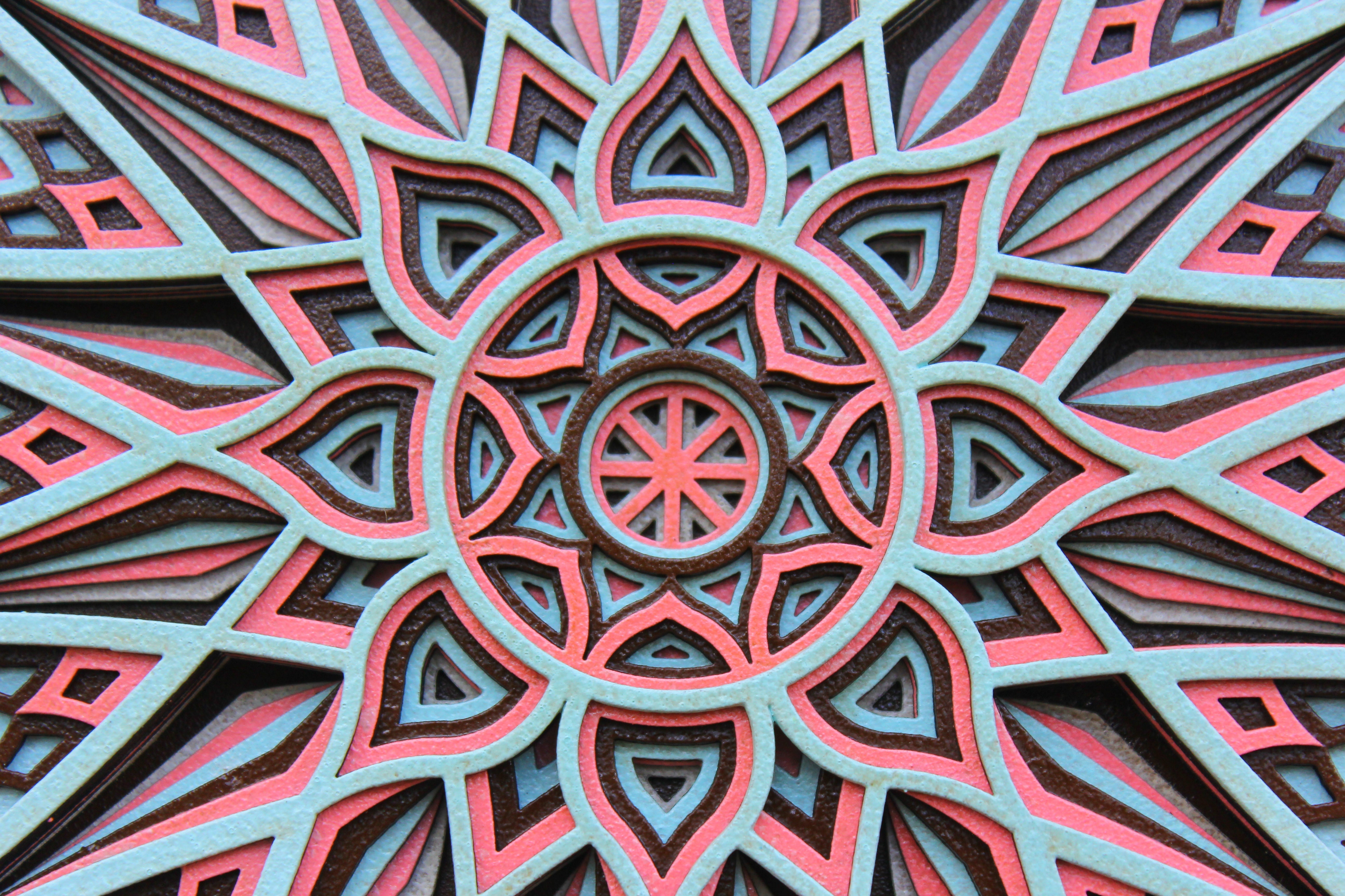 New Arabian Style Square- Mandala Wall Hanging, Unique gift, Vaastu, Peace, focus, Meditation, Home decor