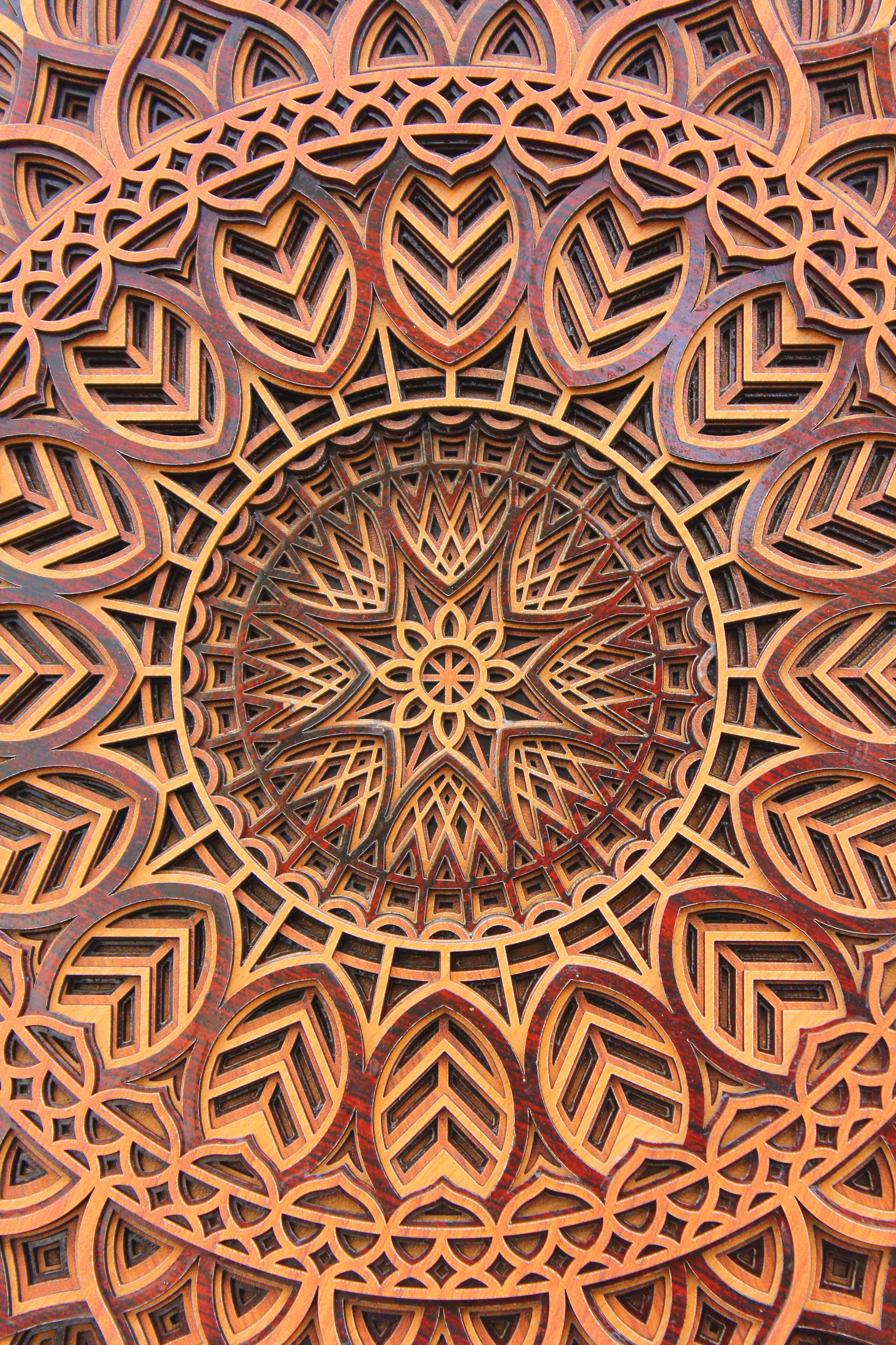 Traditional 3 tome Circle Wooden Mandala Wall Hanging, Perfect Decor, Meditation, Gift