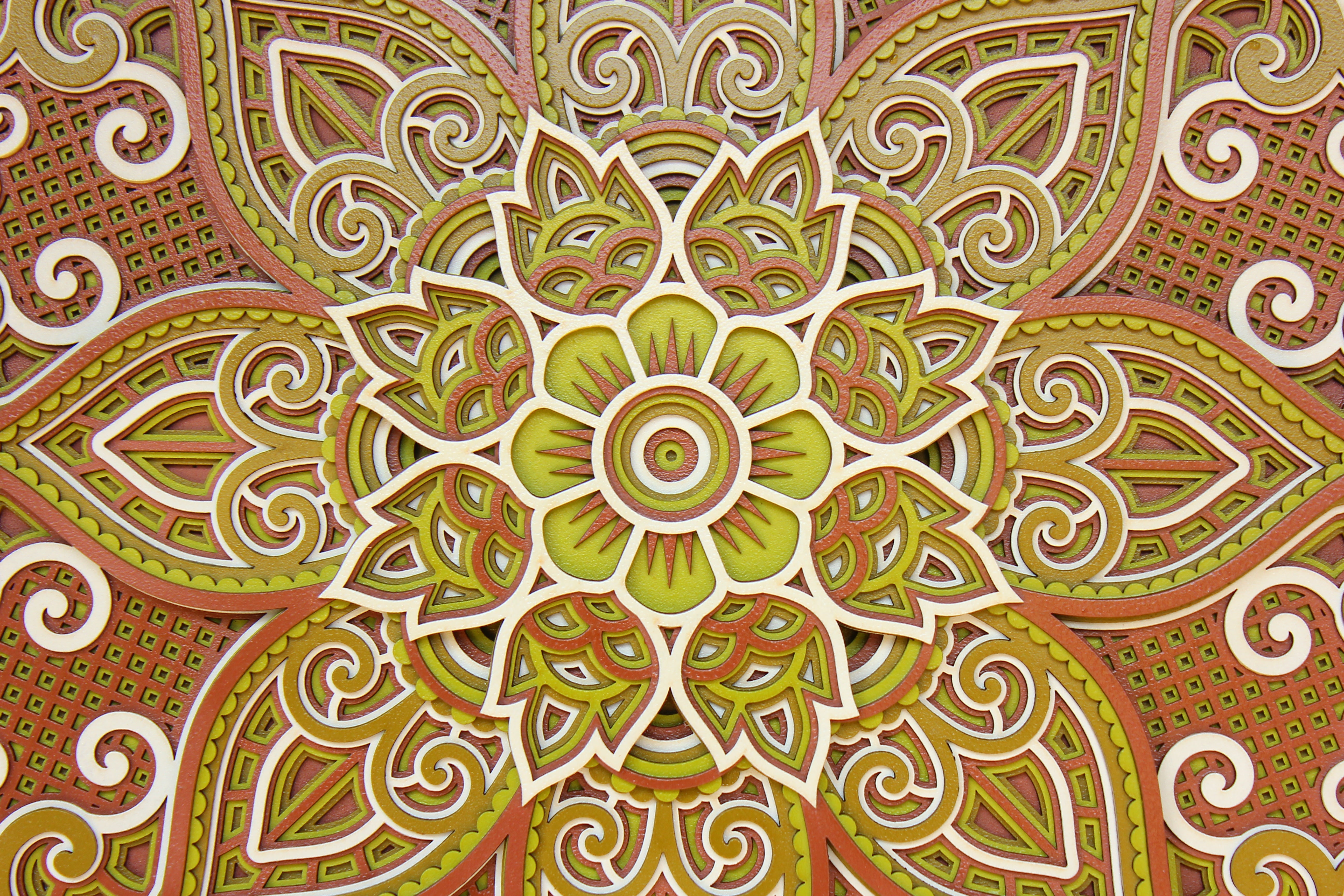 Layered art , Multilayering Square - 9 Layers