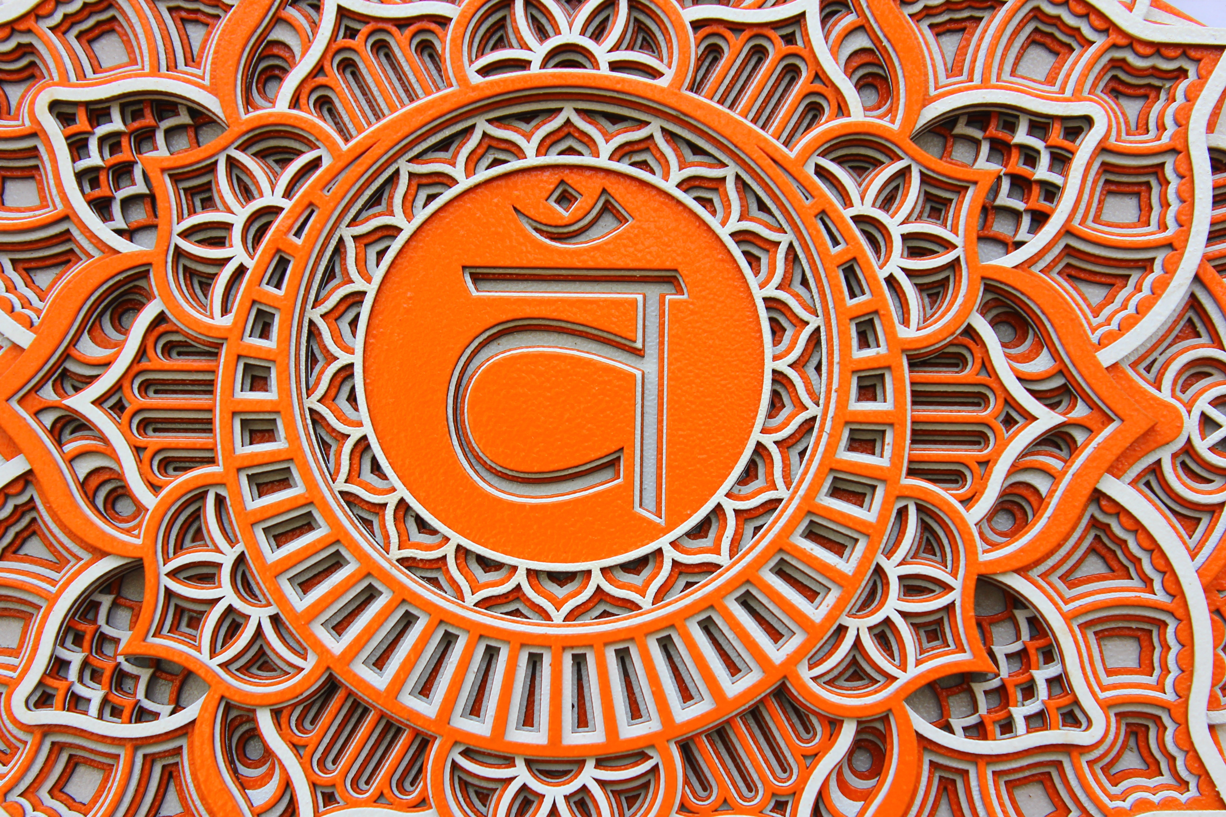 Sacral Chakra Mandala Art- Healing, Seven chakras, Perfect gift & Decor, Meditation