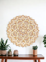 Mandala Wall Art- Peace, Spiritual awakening, Decor, Yoga studio, Living Room, Gift