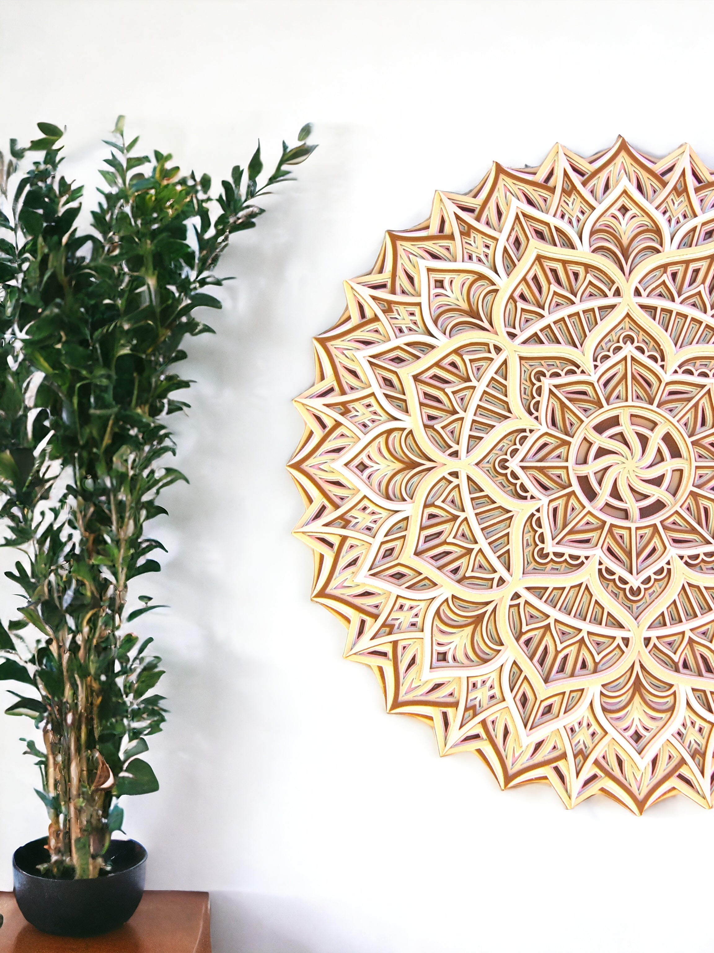 Mandala Wall Art- Peace, Spiritual awakening, Decor, Yoga studio, Living Room, Gift