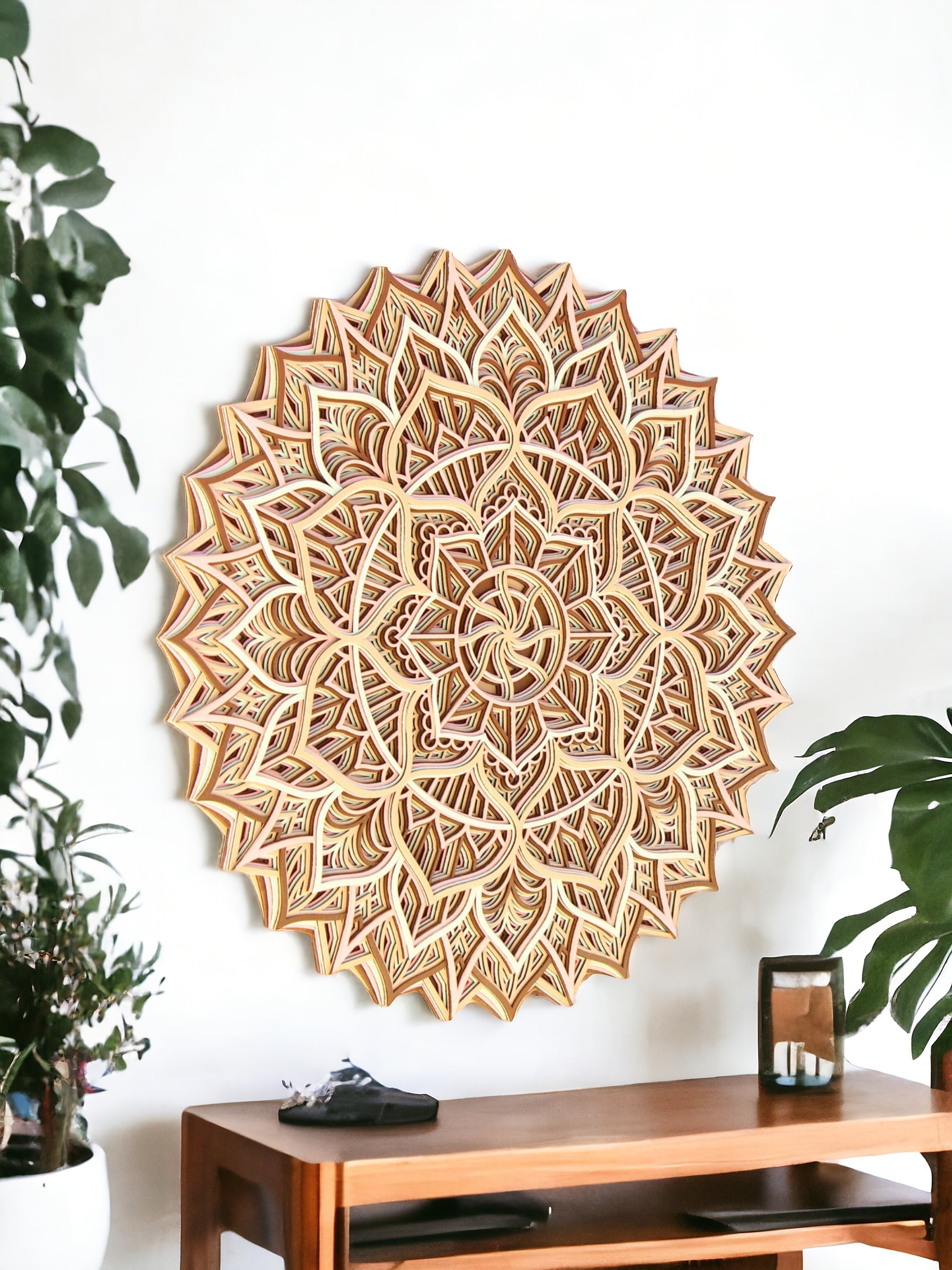 Mandala Wall Art- Peace, Spiritual awakening, Decor, Yoga studio, Living Room, Gift