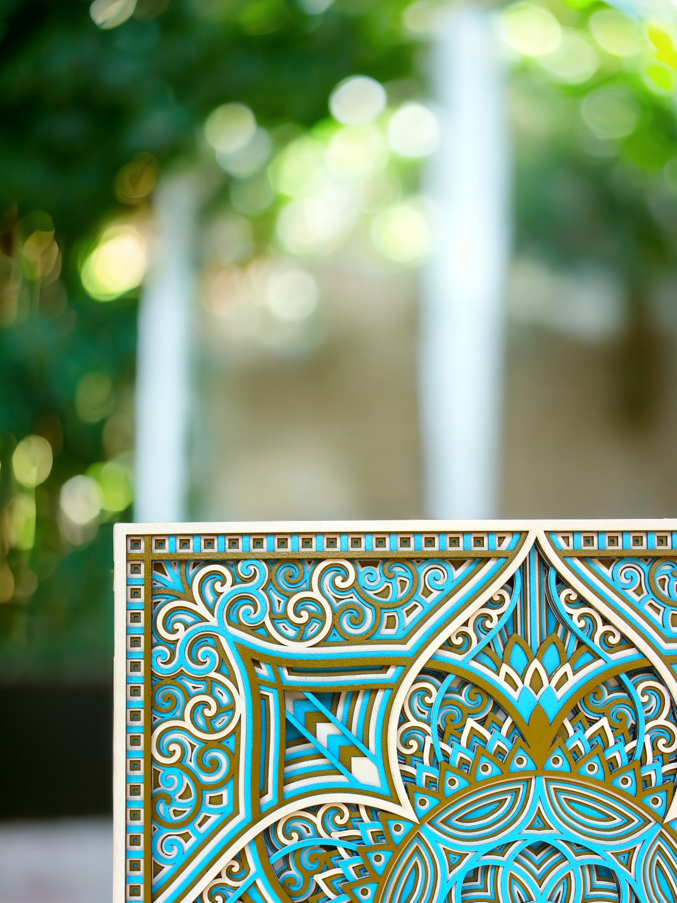 Tricolour Flower Sinri Square - 12 Layers