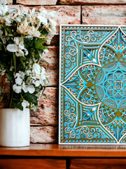 Tricolour Flower Sinri Square - 12 Layers