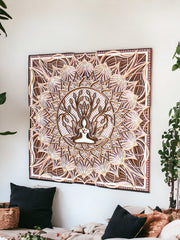 Budha With Tree Square - 9 Layers