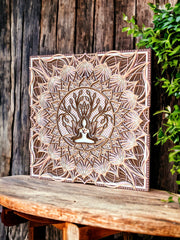 Budha With Tree Square - 9 Layers