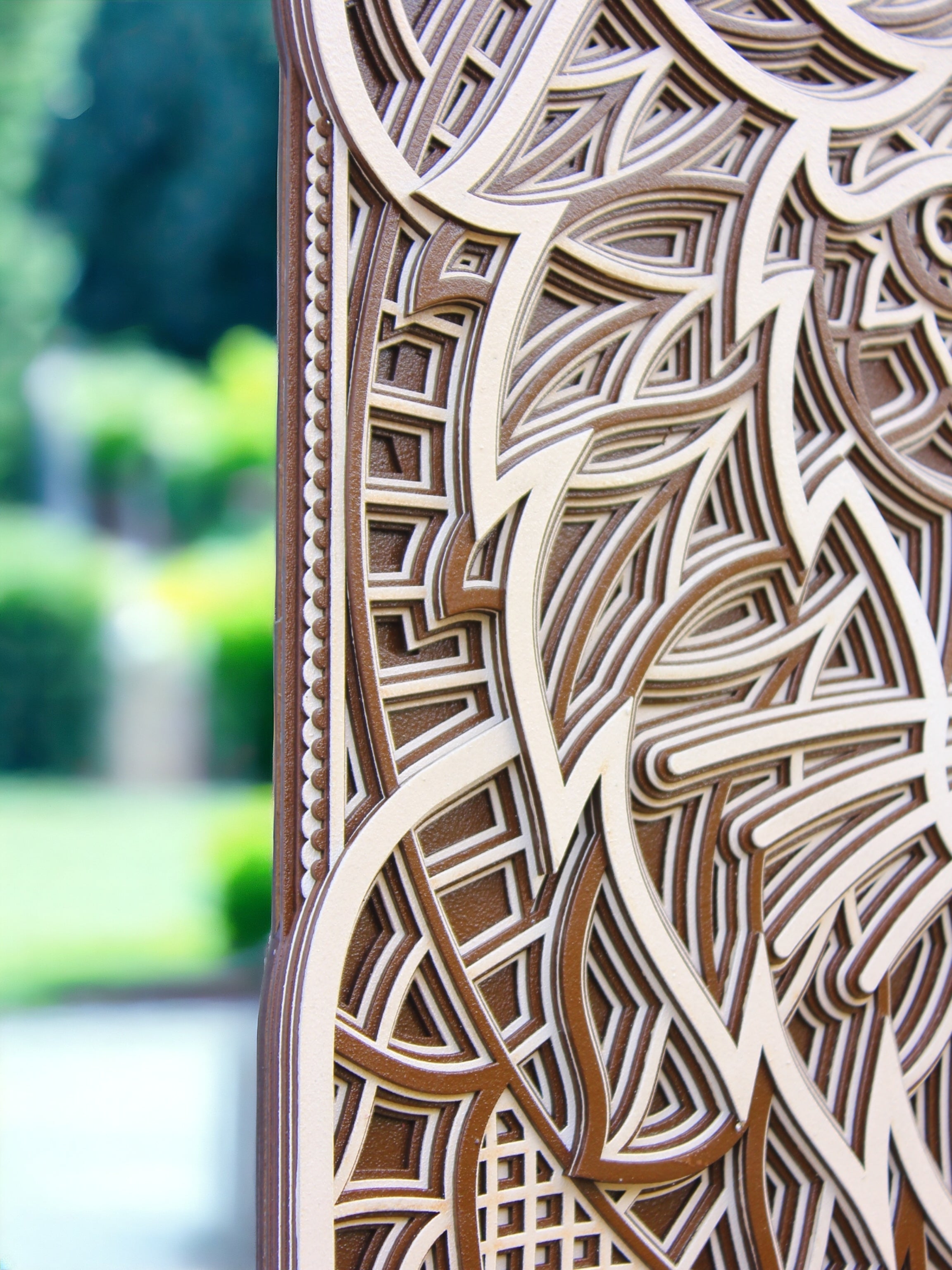 3D Lion Head Square- 10 Layers