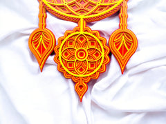 Dream Catcher Orange Color - Wall Art, Gift Good Dreams, Boho