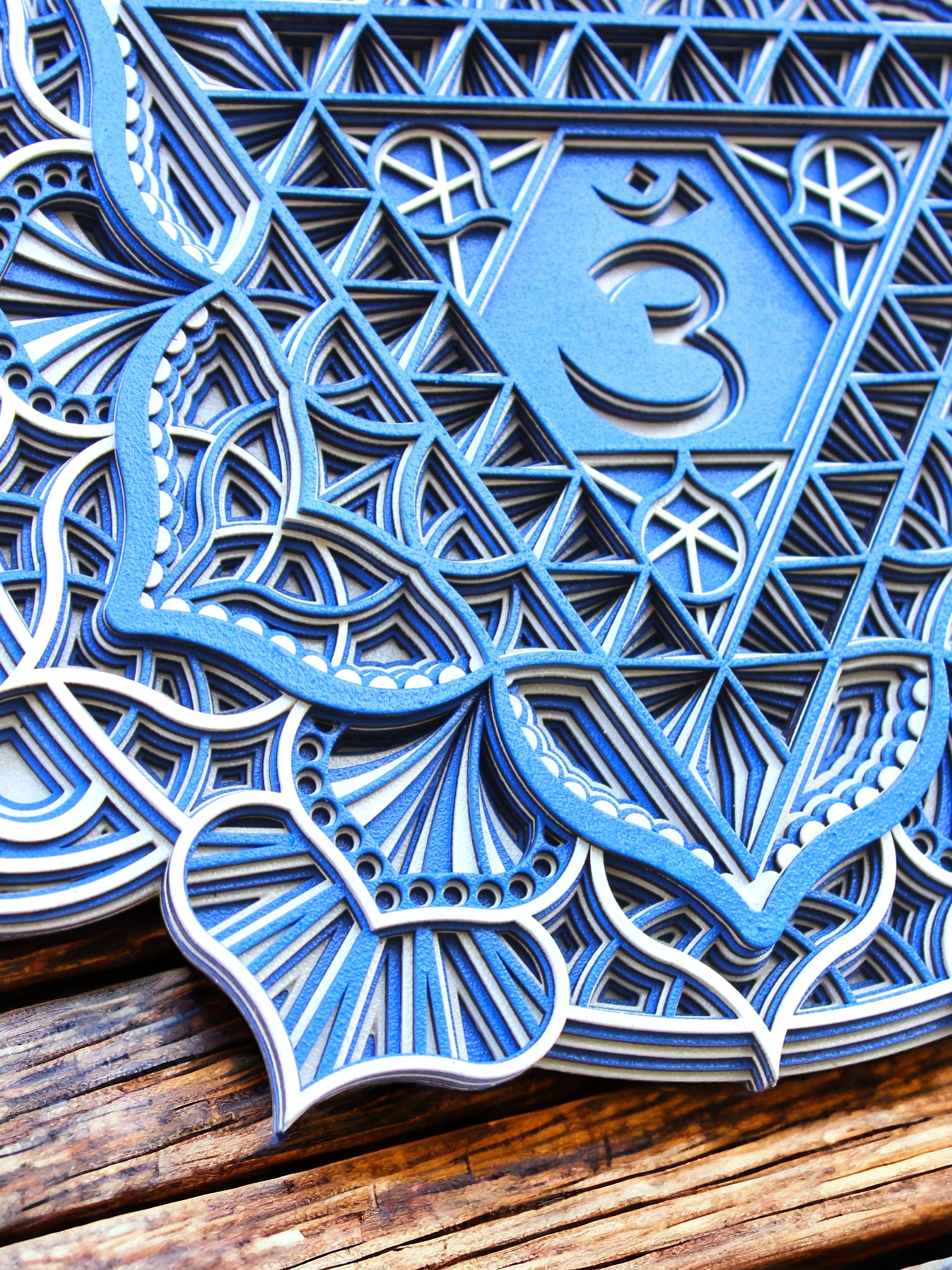 Third Eye Chakra Mandala Wall Art- Healing, Reiki, Yoga, Meditation, Spiritual Gift, Yoga Studio, Living Room