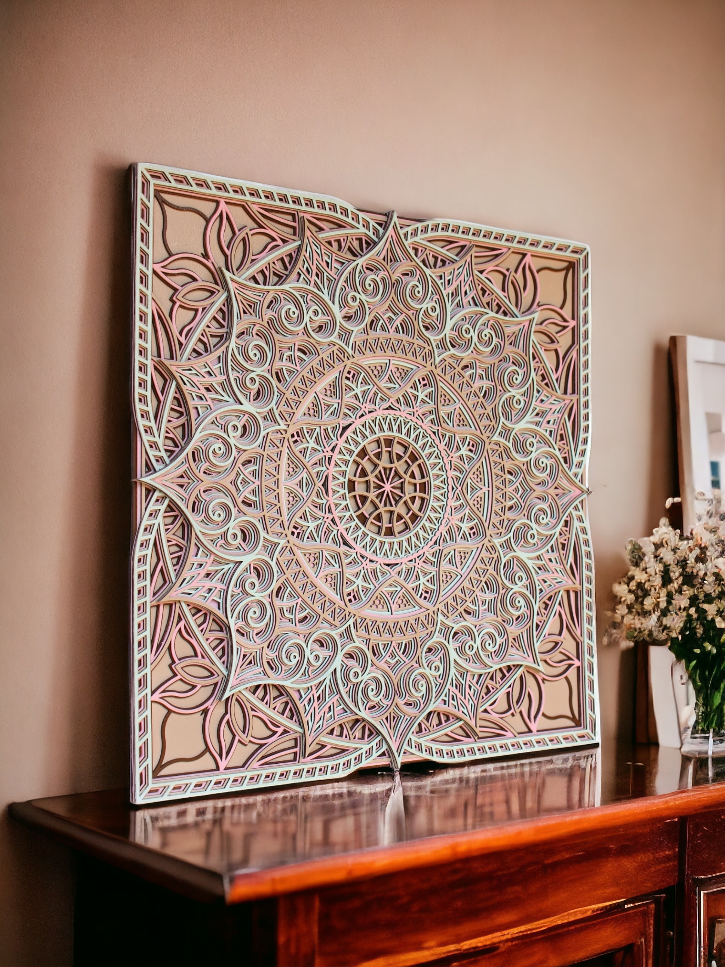 Wooden Handicraft Square - 12 Layers