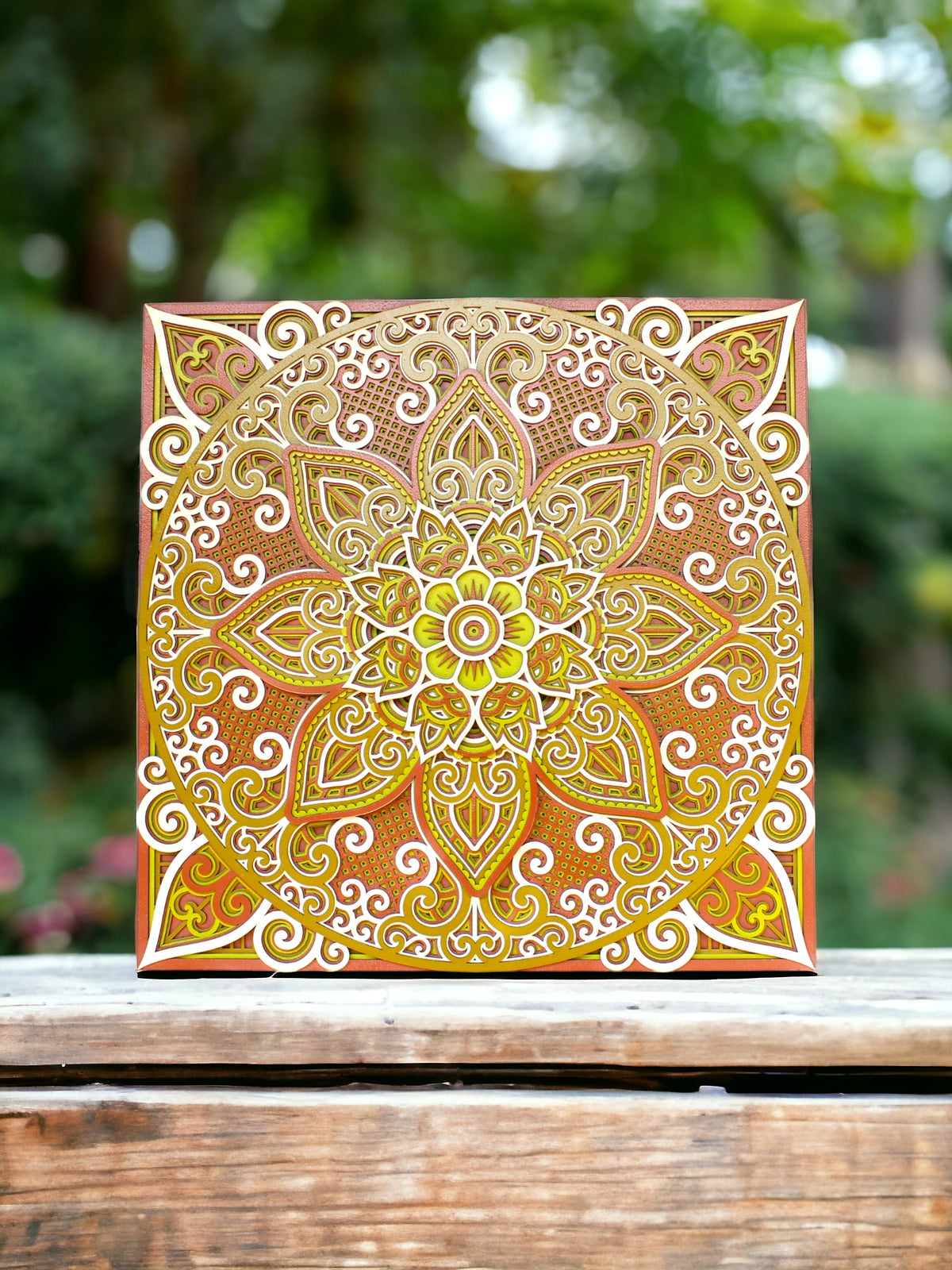 Layered art , Multilayering Square - 9 Layers