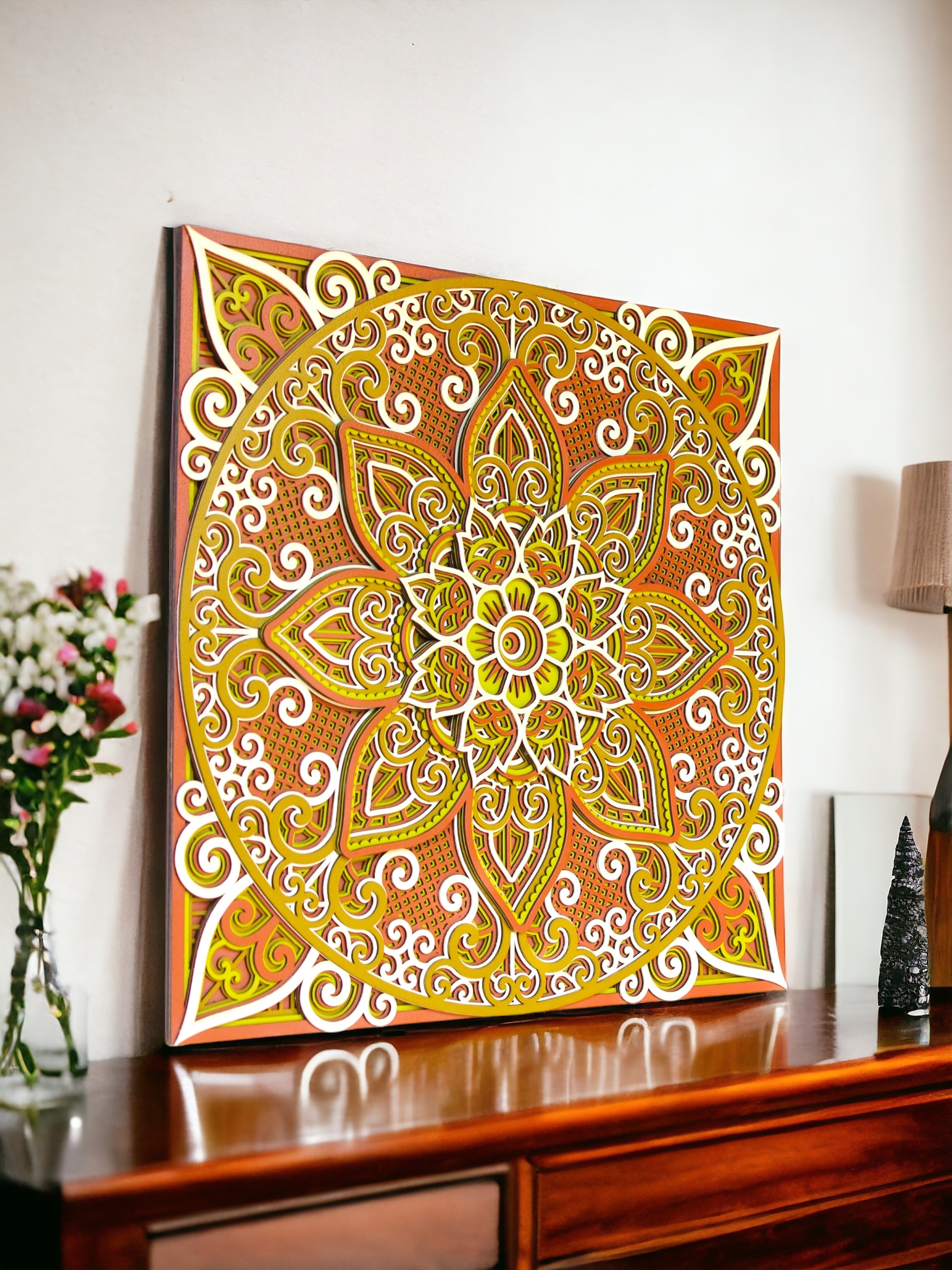 Layered art , Multilayering Square - 9 Layers