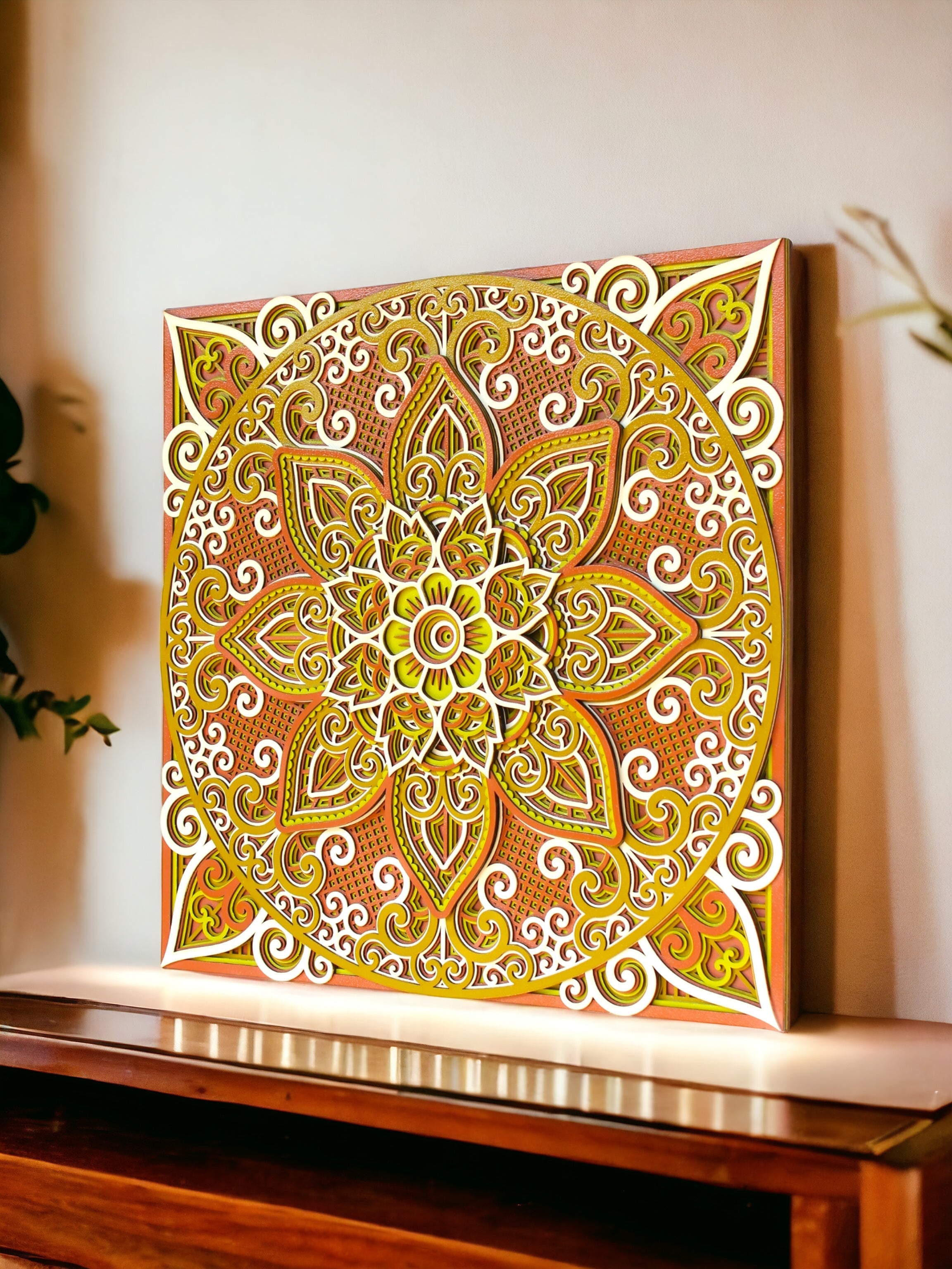 Layered art , Multilayering Square - 9 Layers