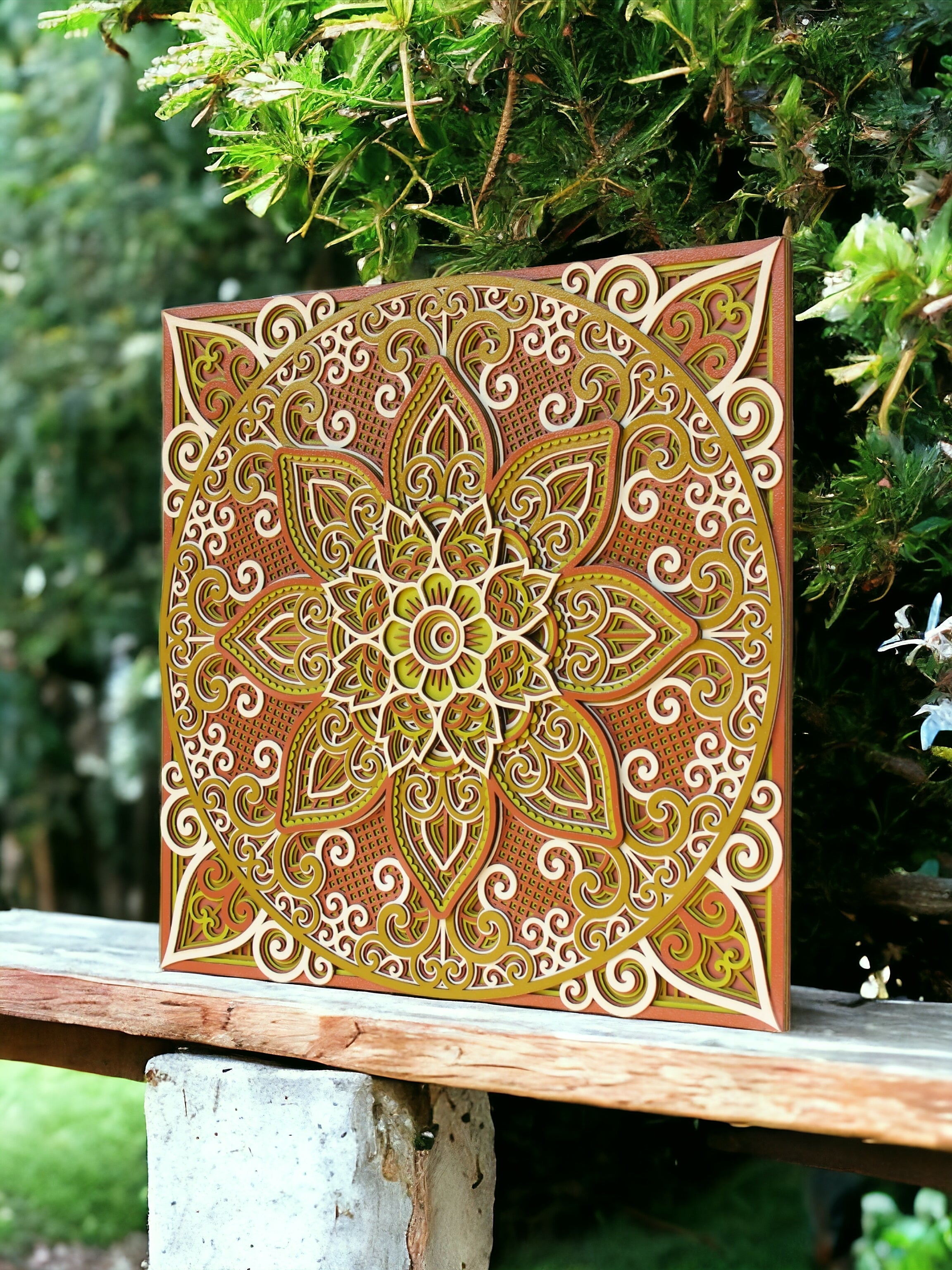 Layered art , Multilayering Square - 9 Layers