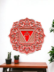 Root Chakra Mandala Art- Seven Chakras, Wall Art, Meditation, Healing, Gift