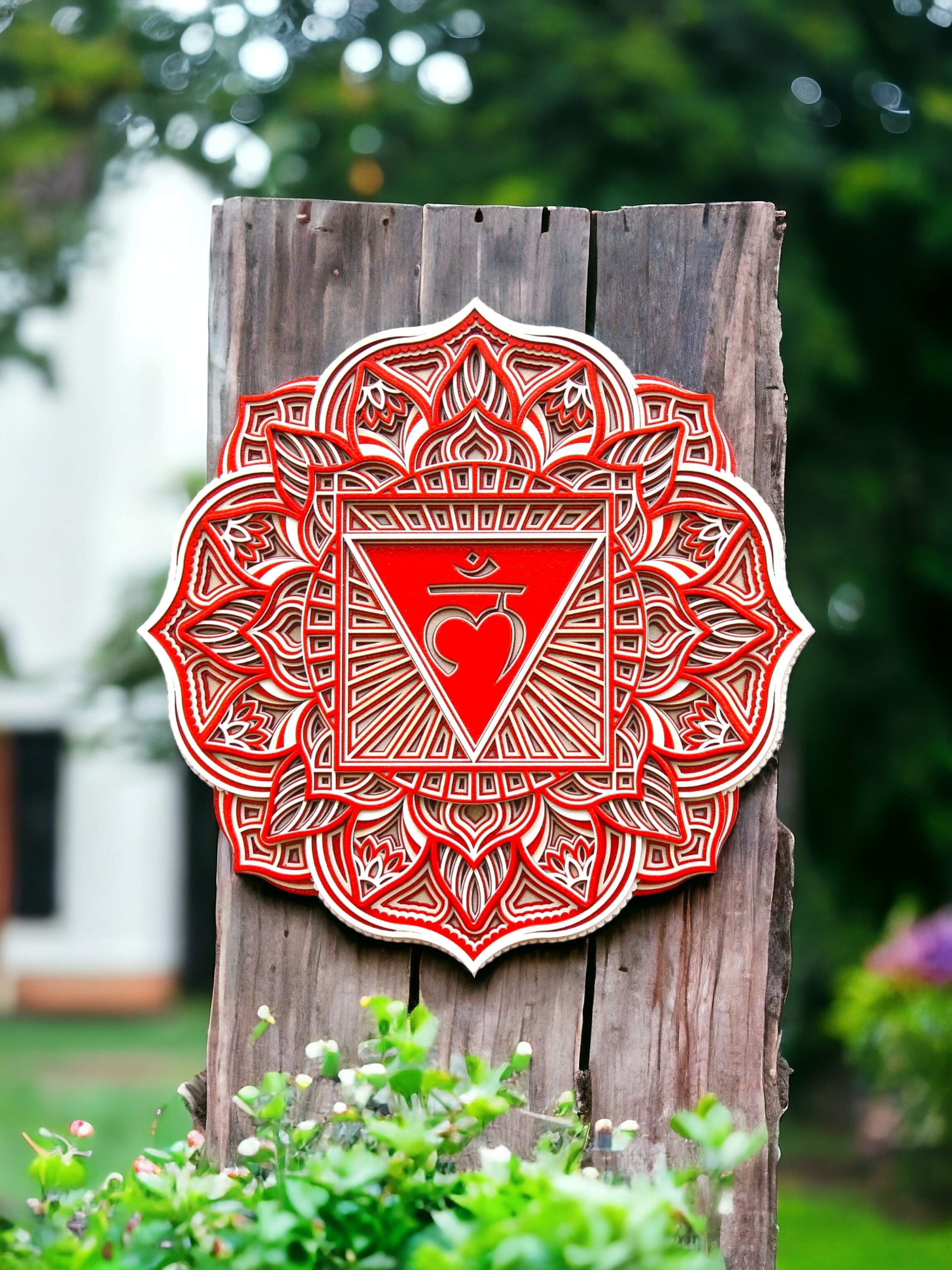 Root Chakra Mandala Art- Seven Chakras, Wall Art, Meditation, Healing, Gift