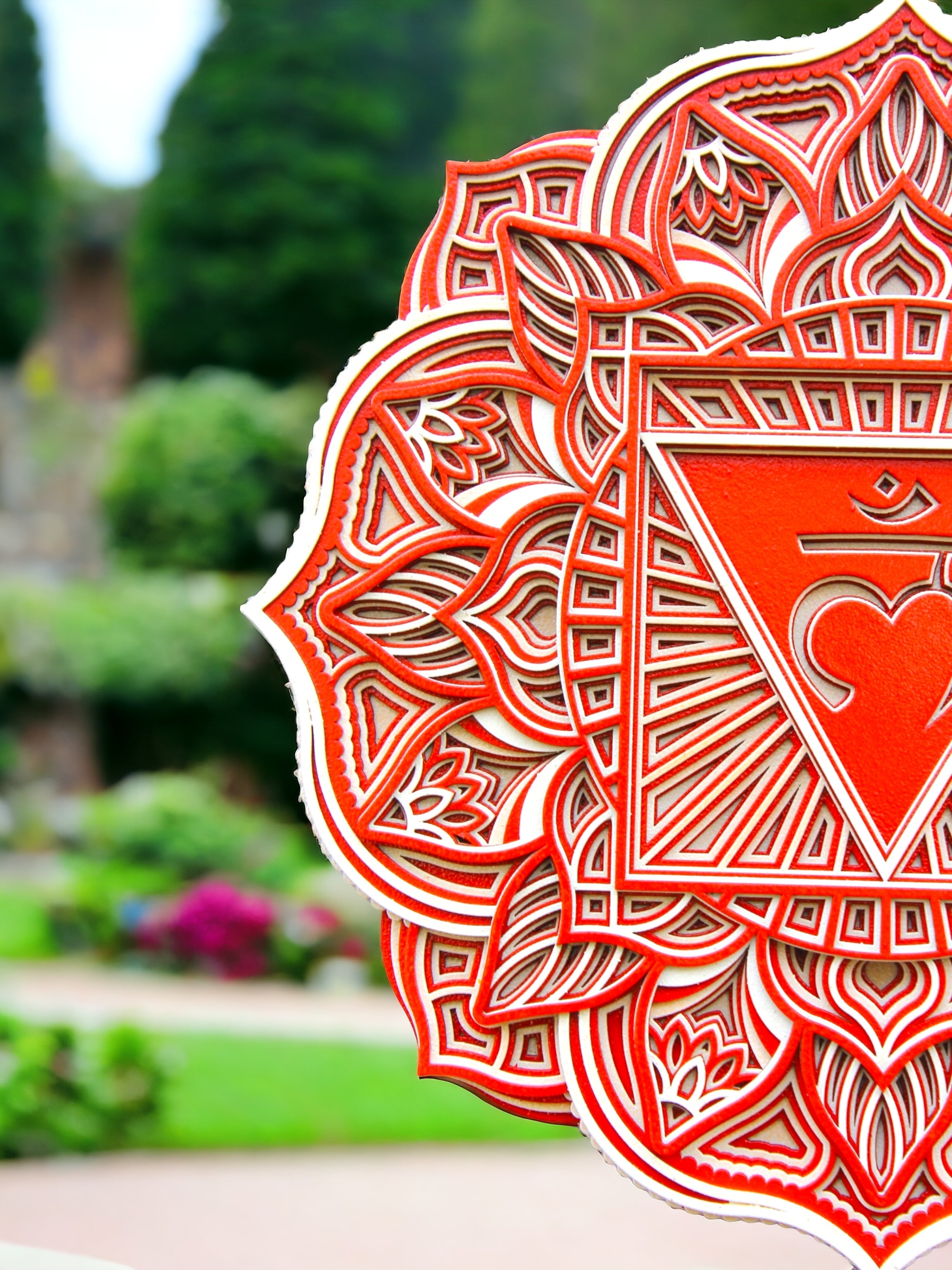 Root Chakra Mandala Art- Seven Chakras, Wall Art, Meditation, Healing, Gift