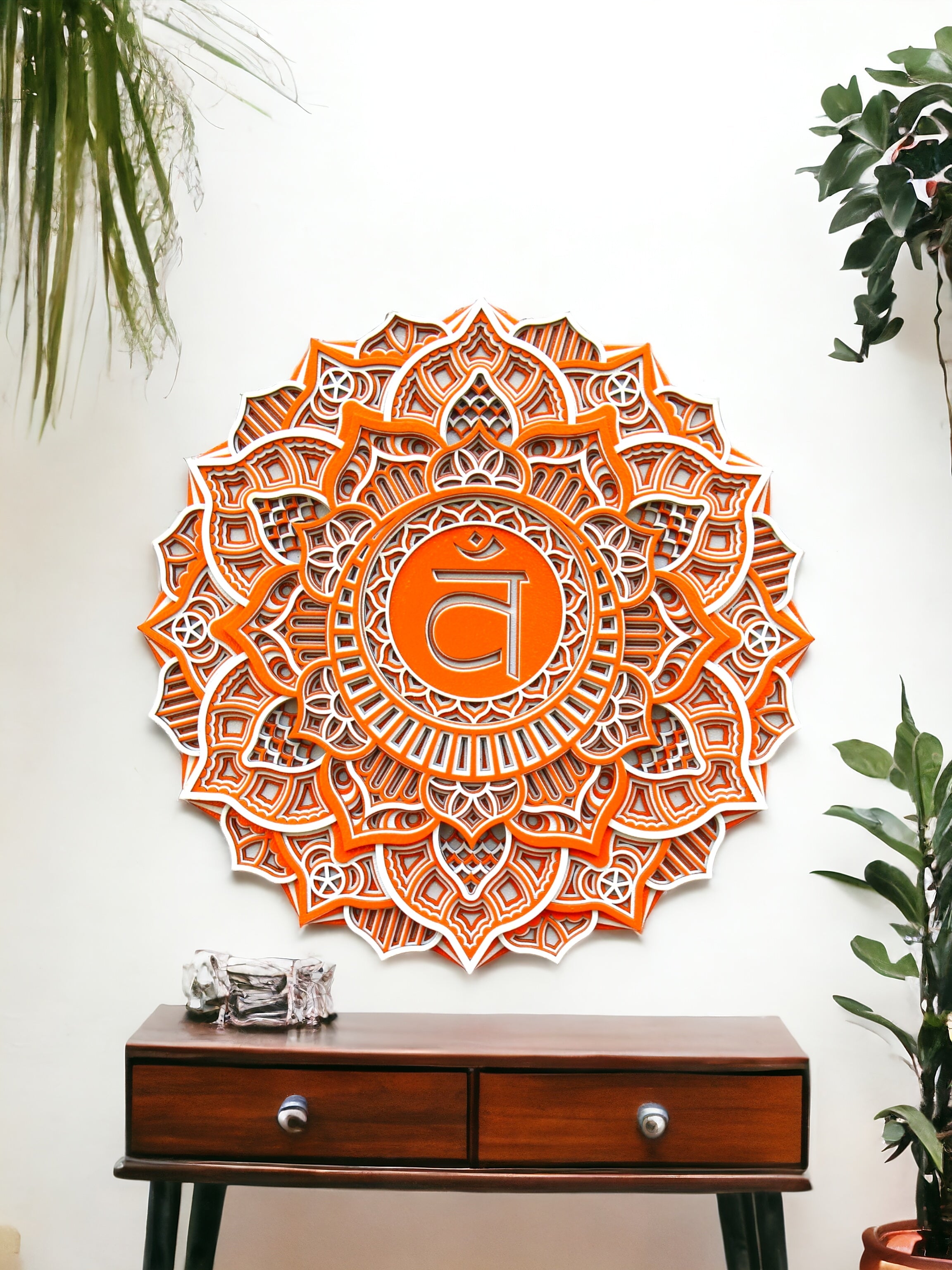 Sacral Chakra Mandala Art- Healing, Seven chakras, Perfect gift & Decor, Meditation