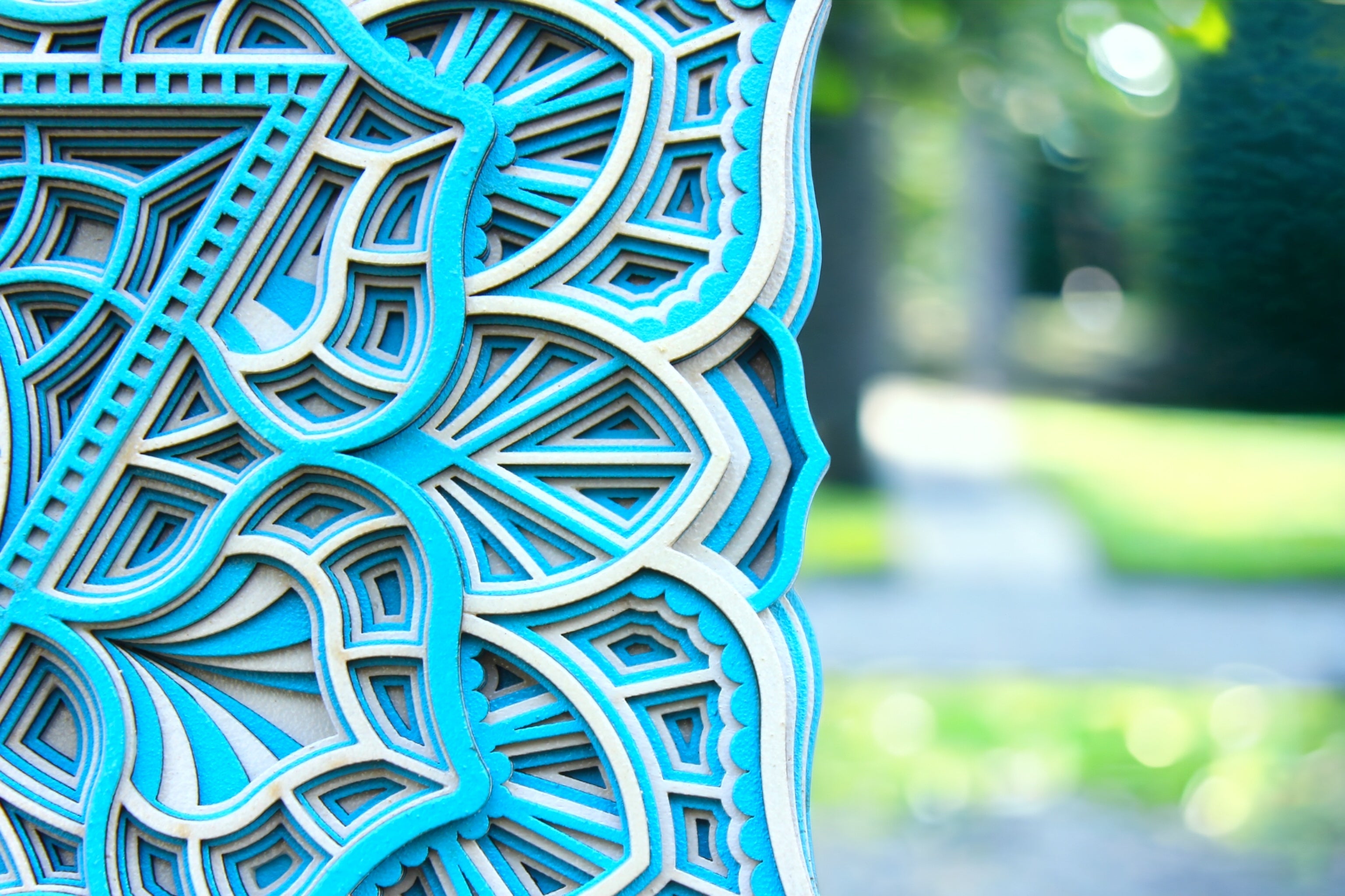 Throat Chakra Mandala Art- Meditation, Healing, Reiki, Yoga, Focus Decor