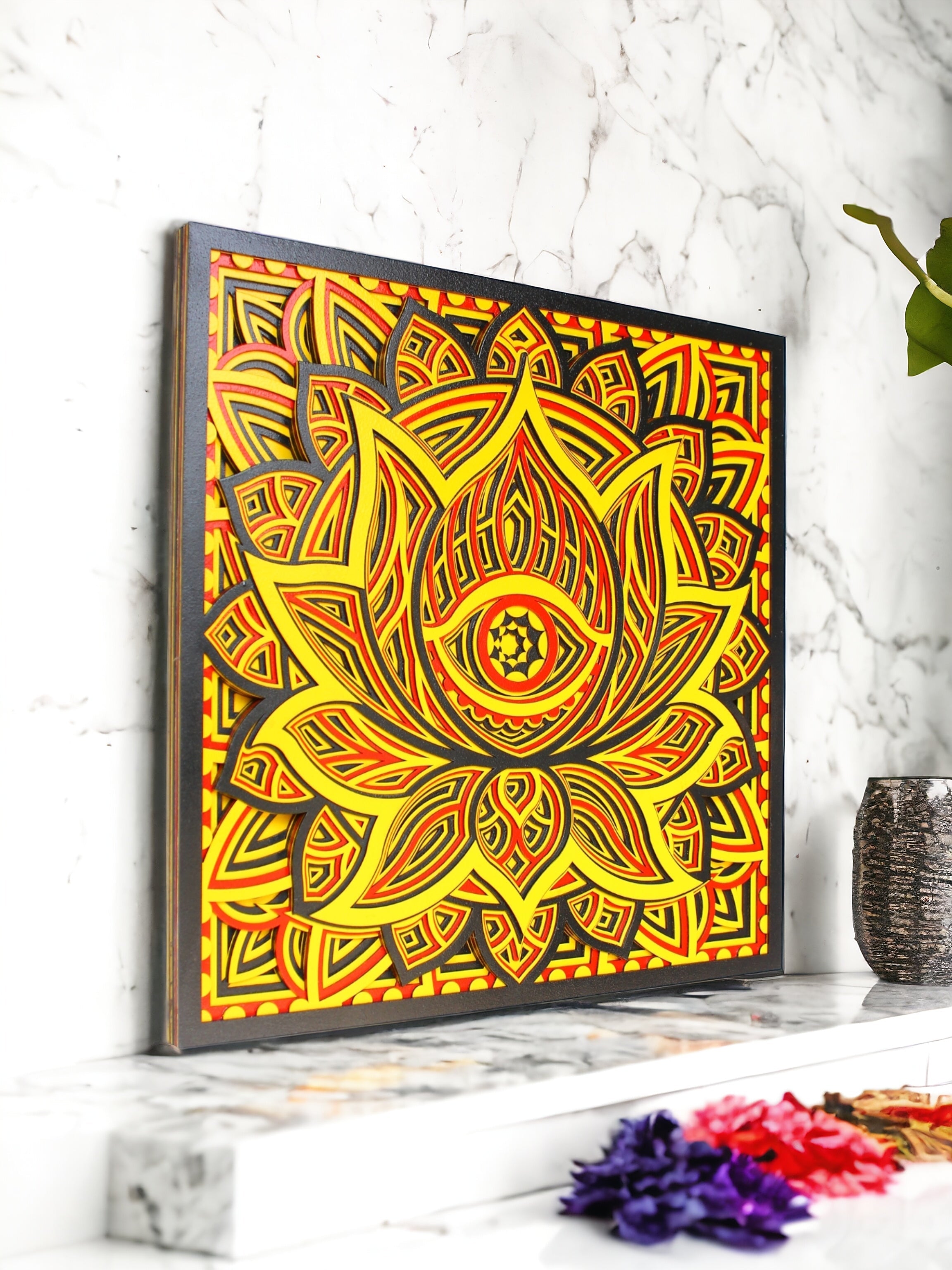 Evil Eye Lotus Square - 9 Layers