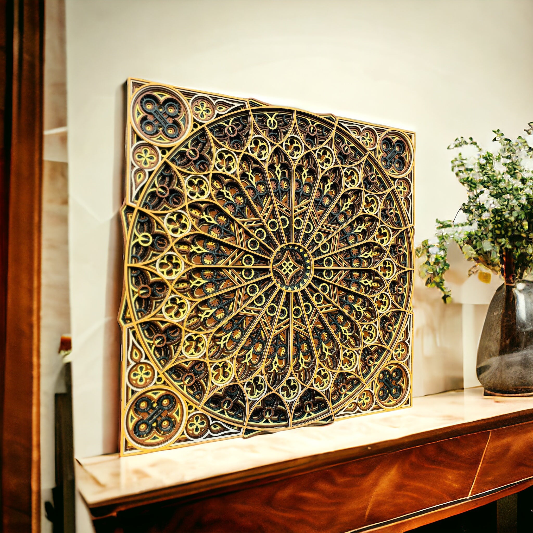 New Grey Mandala Wall Hanging, Unique gift, Vaastu, Peace, focus, Meditation, Home decor