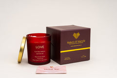 Love Crystal Candle – Rose Amber Musk for Love & Positive Energ