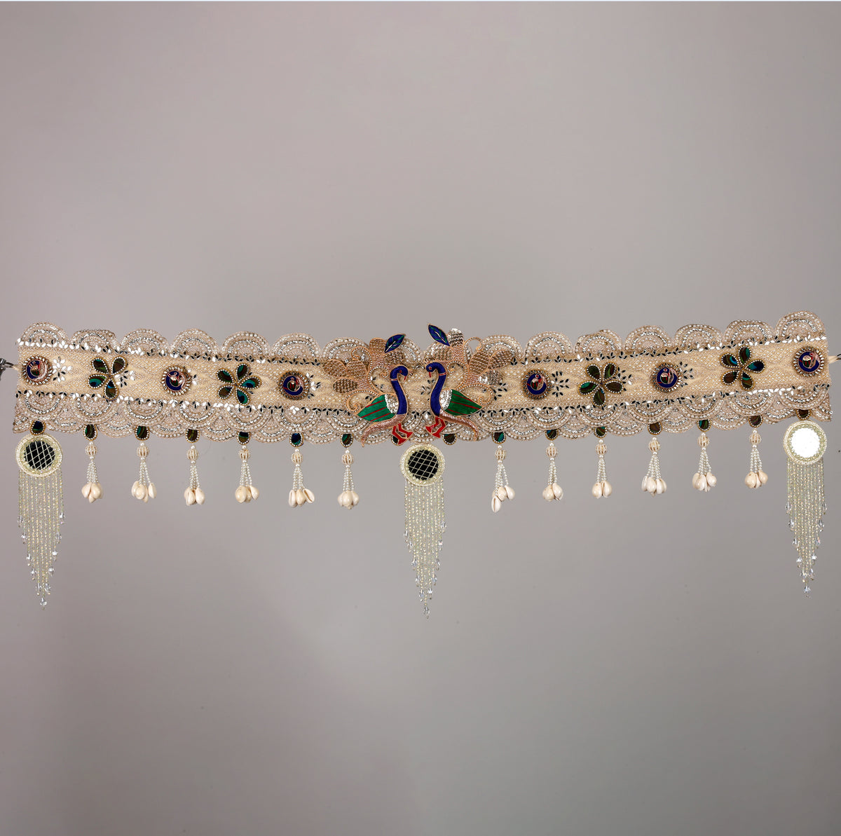 Peacock Majesty Toran – Handcrafted Traditional Peacock Design Bandhanwar for Home Entrance, Pooja Room & Festive Decoration