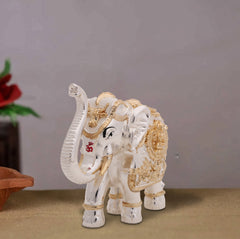 Original Gold Plated Trunk-Up Elephant Idol – 24 Carat Gold & Silver Electroplated | Makerz & Marvelz