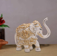Original Gold Plated Trunk-Up Elephant Idol – 24 Carat Gold & Silver Electroplated | Makerz & Marvelz