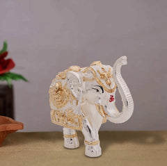 Original Gold Plated Trunk-Up Elephant Idol – 24 Carat Gold & Silver Electroplated | Makerz & Marvelz