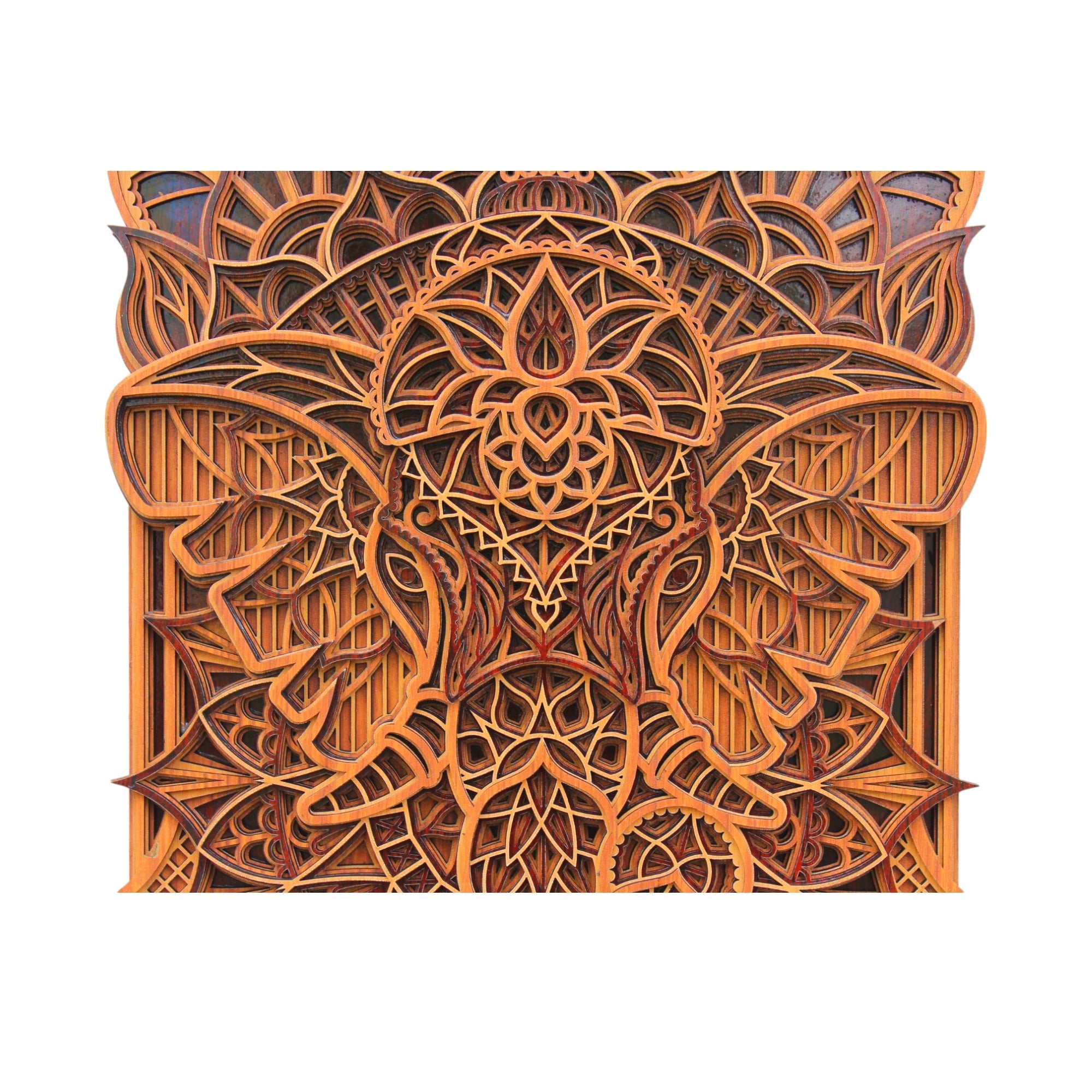 Elephant Traditional 3 Tome Rectangle -, Spiritual Wall Art, Meditation Altar Gift, Home Decor Wooden Wall Hanging, Animal Decor