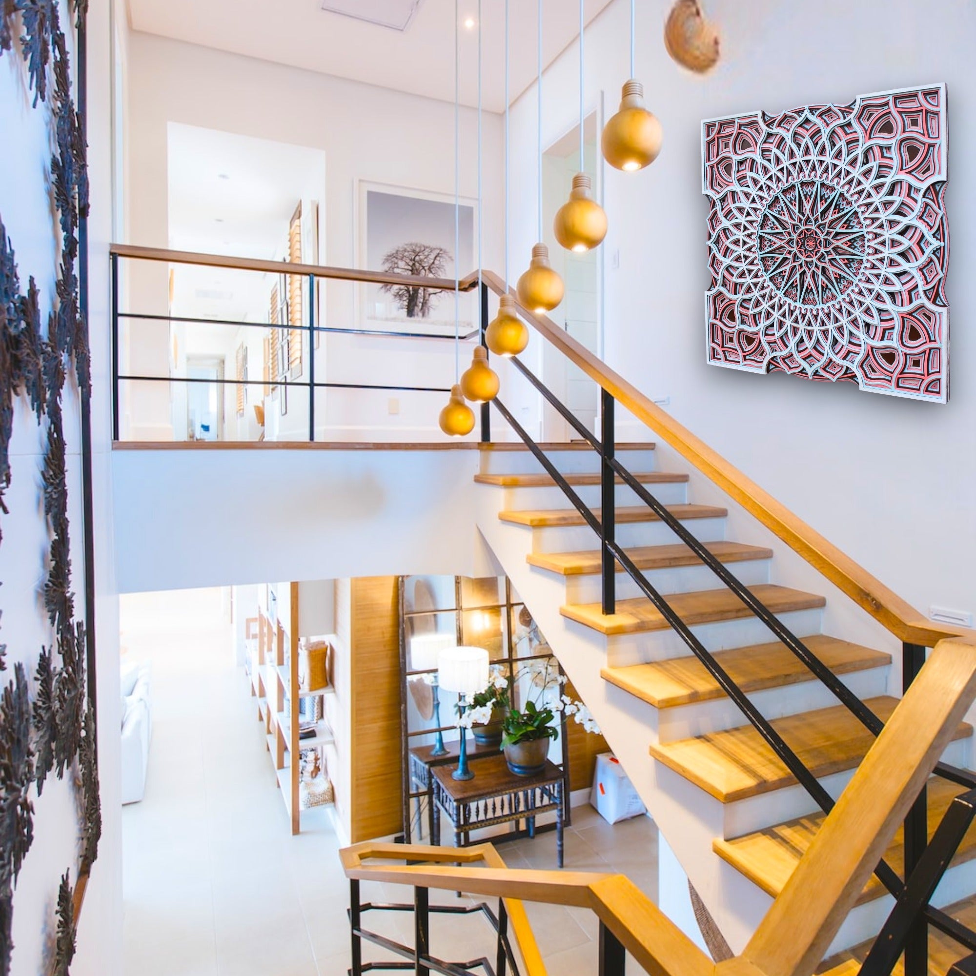 New Arabian Style Square- Mandala Wall Hanging, Unique gift, Vaastu, Peace, focus, Meditation, Home decor