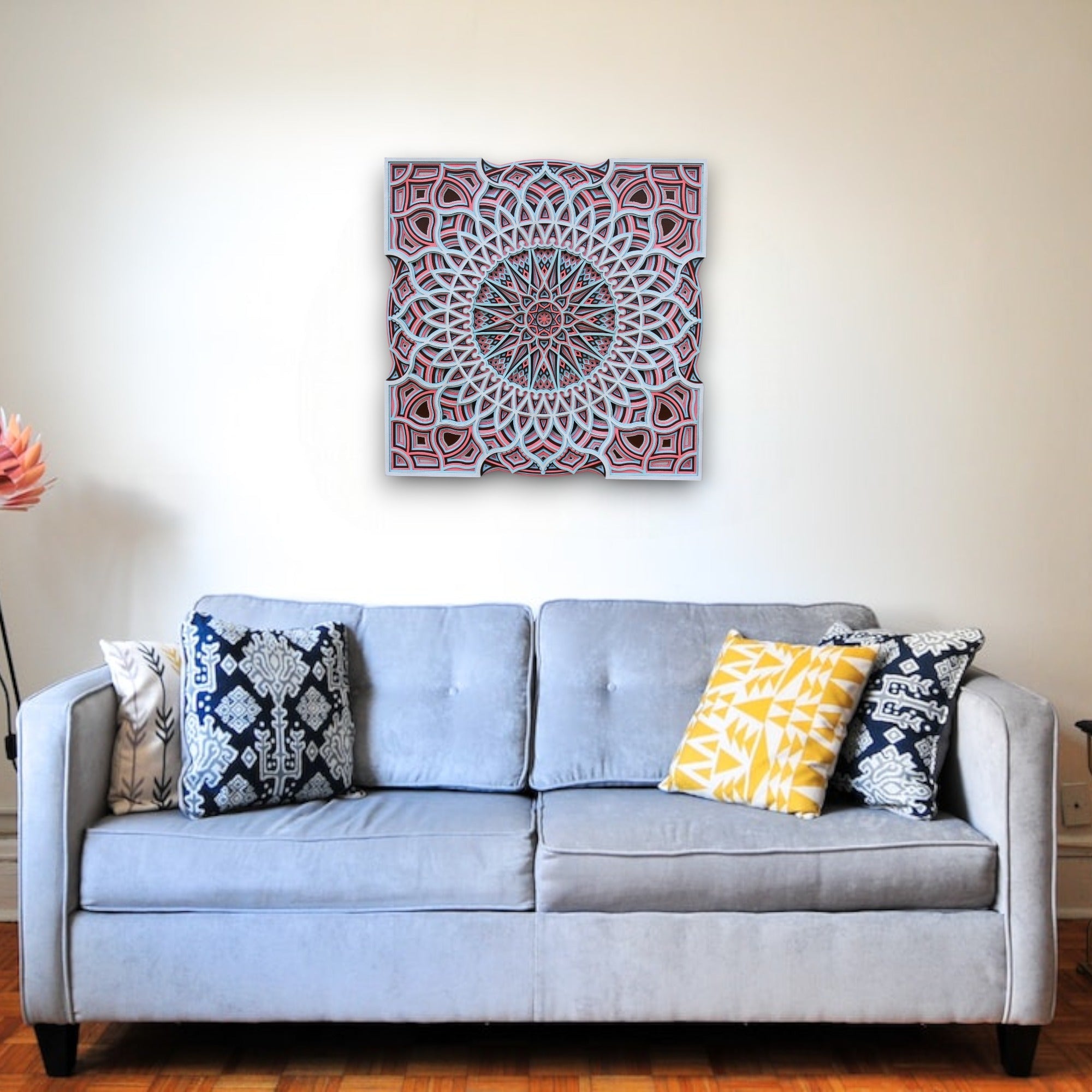 New Arabian Style Square- Mandala Wall Hanging, Unique gift, Vaastu, Peace, focus, Meditation, Home decor