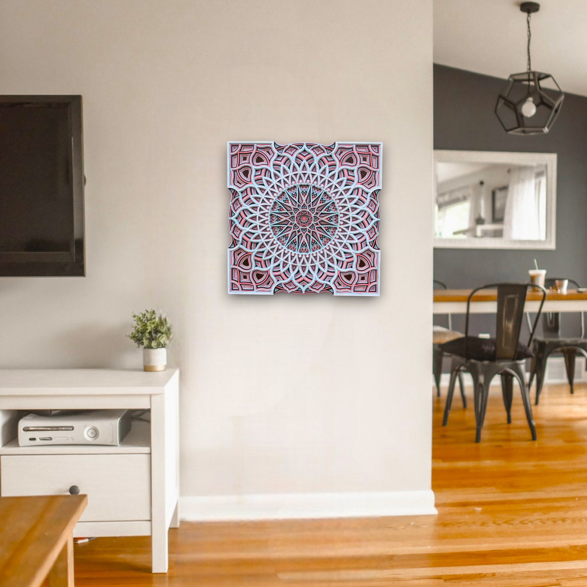 New Arabian Style Square- Mandala Wall Hanging, Unique gift, Vaastu, Peace, focus, Meditation, Home decor