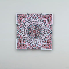 New Arabian Style Square- Mandala Wall Hanging, Unique gift, Vaastu, Peace, focus, Meditation, Home decor